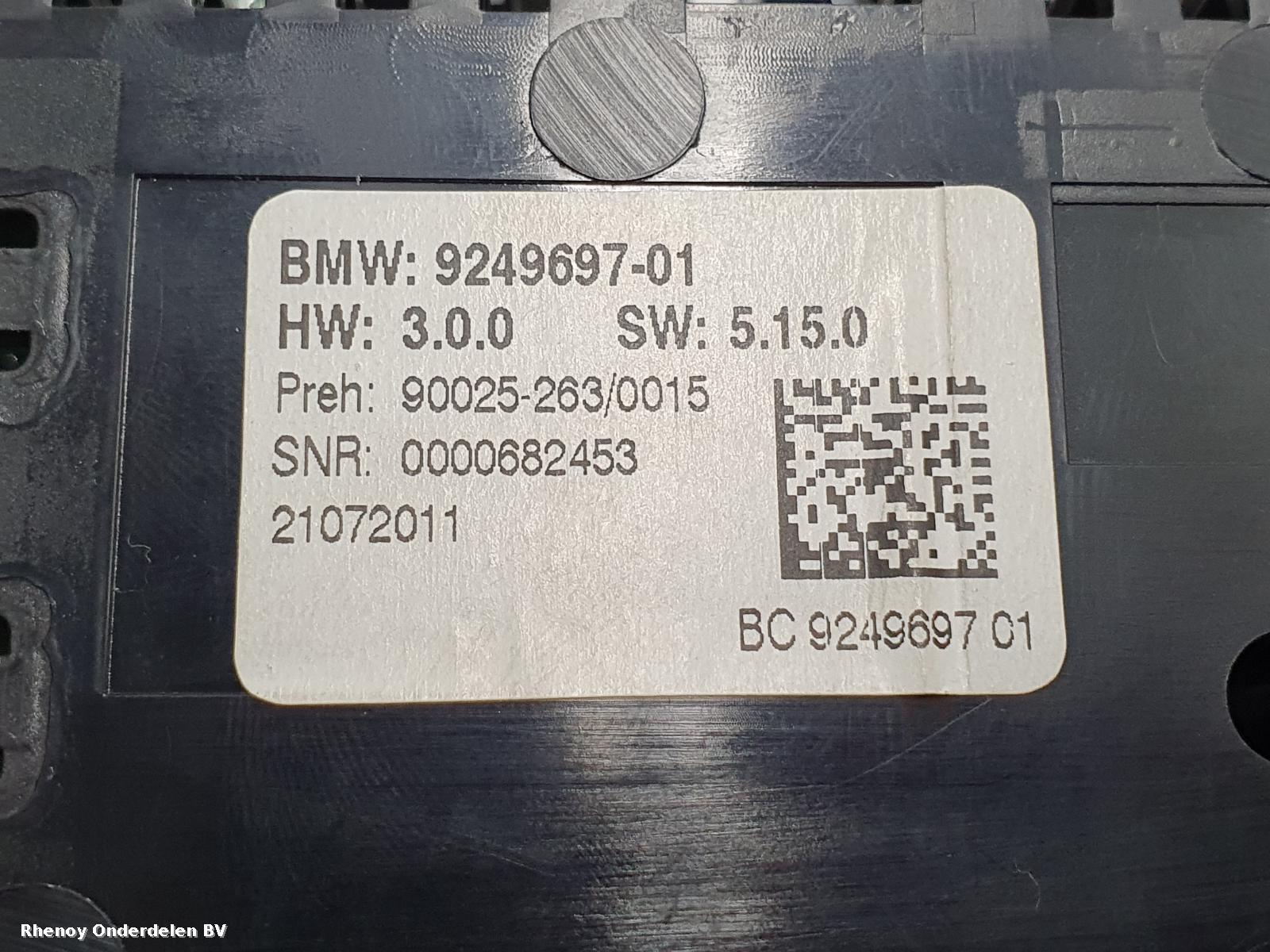 View Auto part KACHEL BEDIENINGSPANEEL BMW 5 SERIES 2011