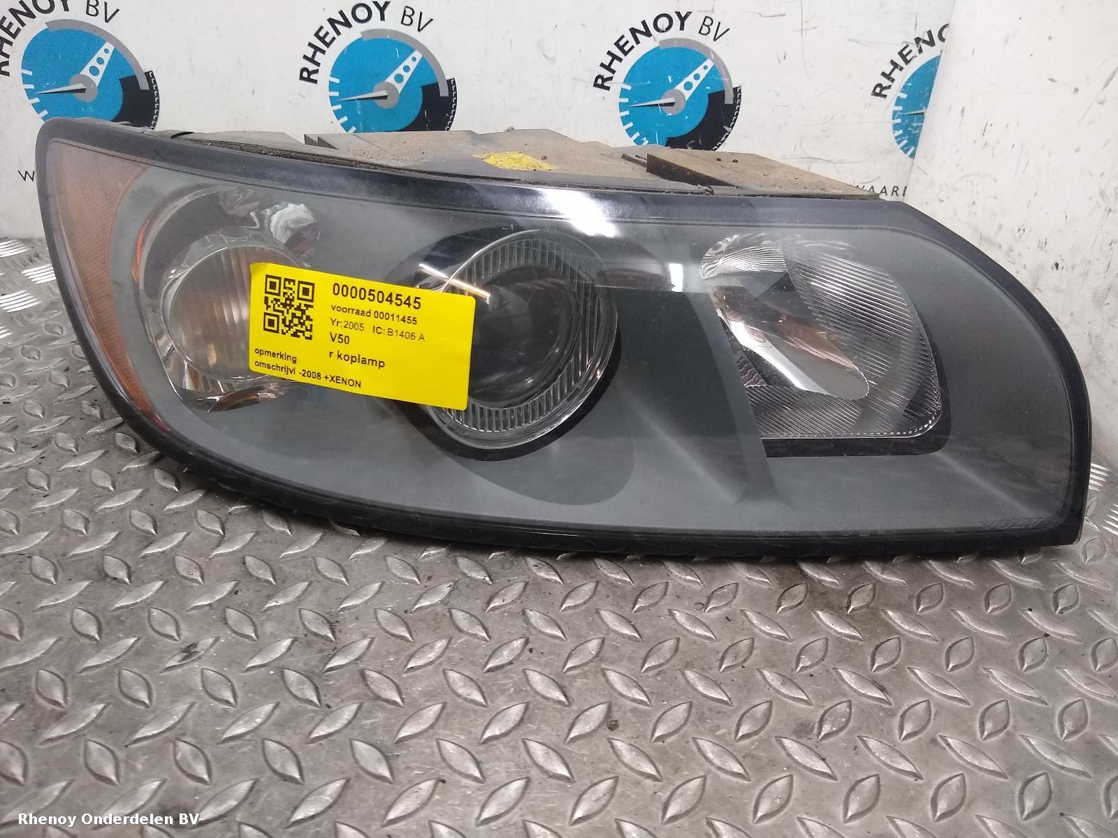 View Auto part R Headlamp VOLVO V50 2005