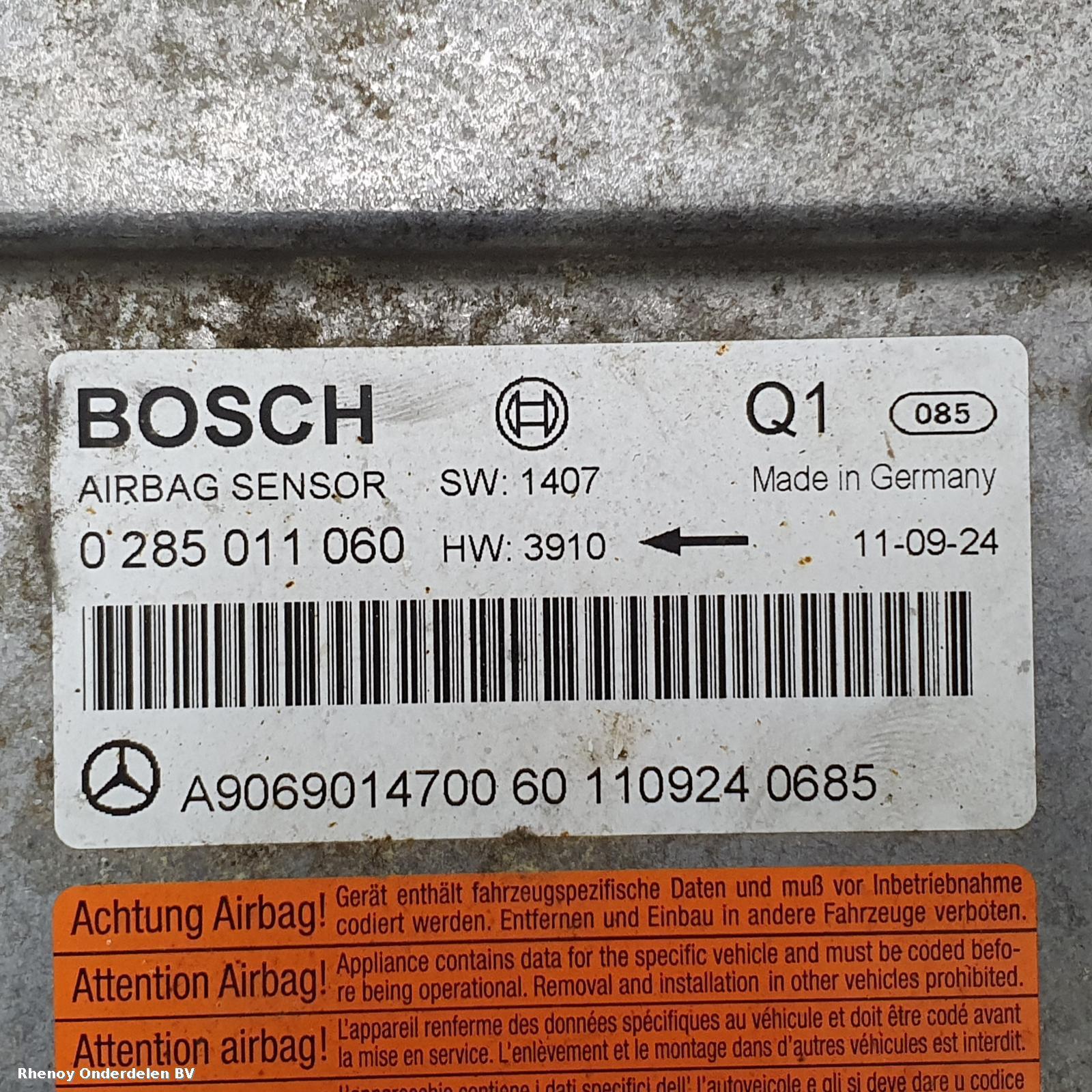 2011 MERCEDES SPRINTER AIRBAG SET View Auto part AIRBAG SET MERCEDES SPRINTER 2011