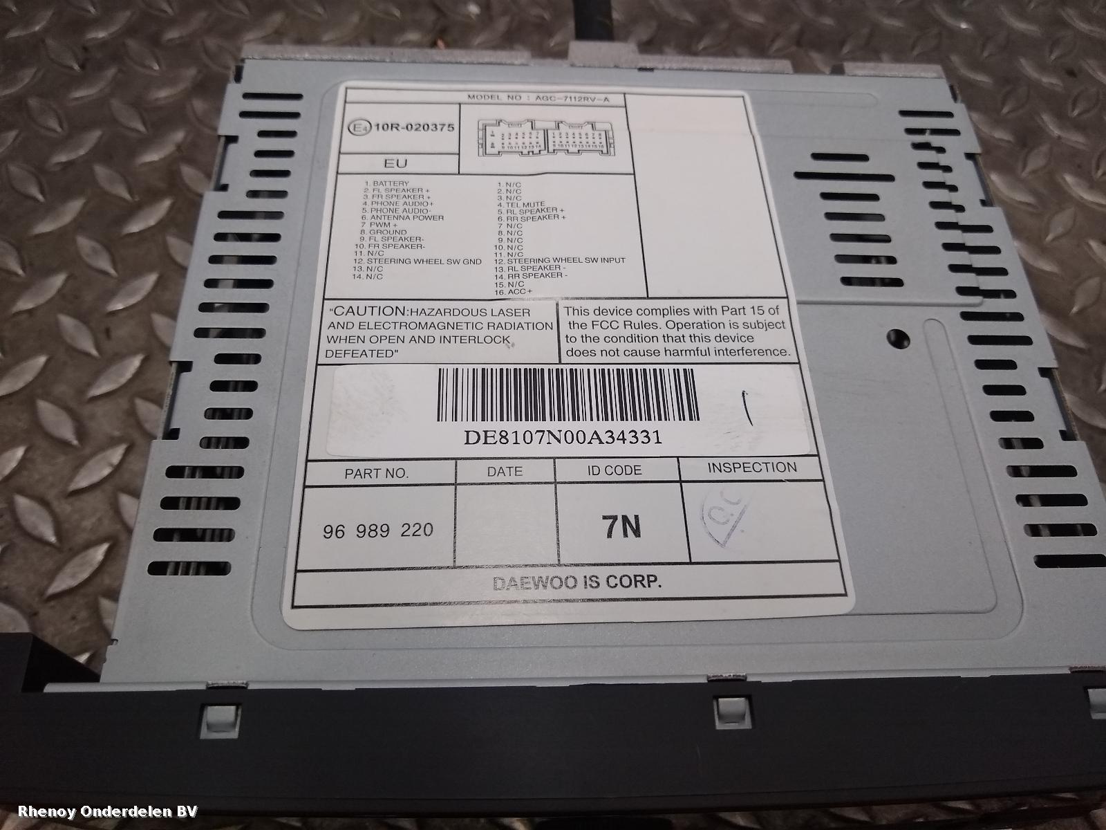 View Auto part A/V Equipment CHEVROLET AVEO 2009