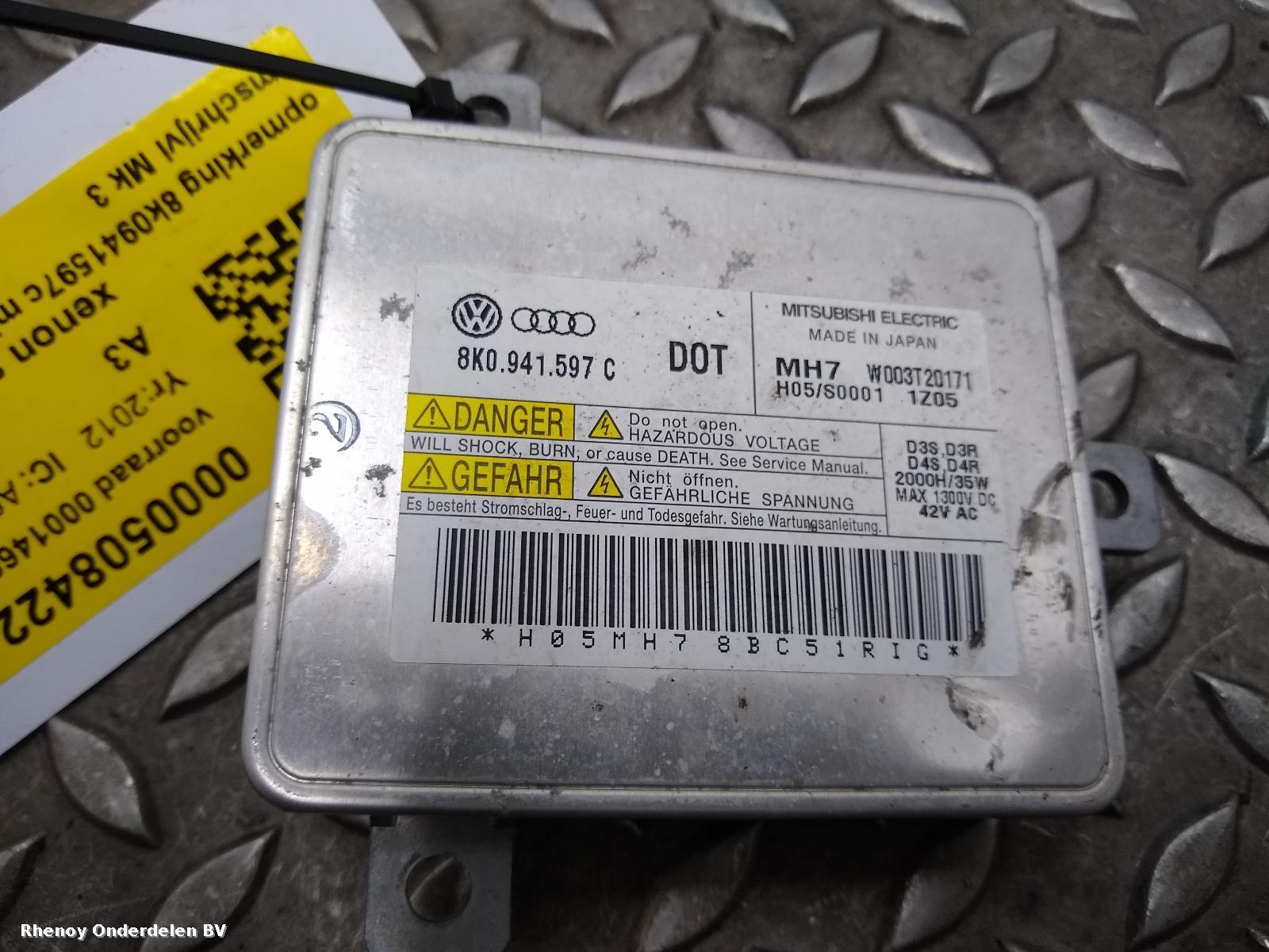 2012 AUDI A3 XENON STUURAPPARAAT View Auto part XENON STUURAPPARAAT AUDI A3 2012