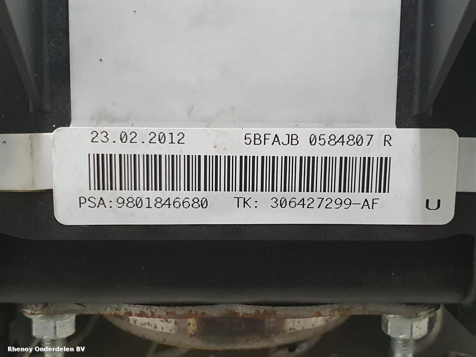 2012 CITROEN C3 AIRBAG SET View Auto part AIRBAG SET CITROEN C3 2012