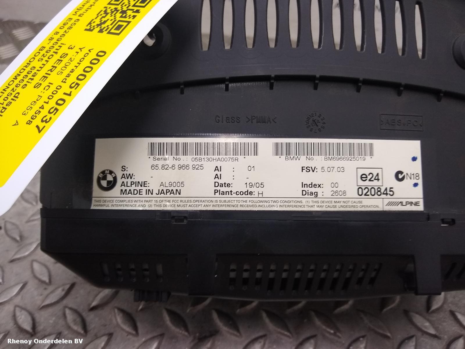 View Auto part INFORMATIE DISPLAY BMW 3 SERIES 2005