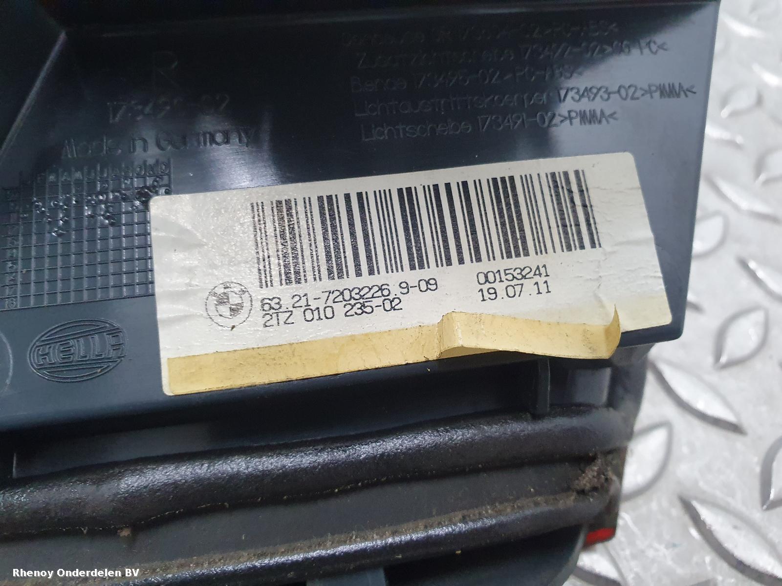 2010 BMW 5 SERIES ACHTERLICHT R View Auto part ACHTERLICHT R BMW 5 SERIES 2010