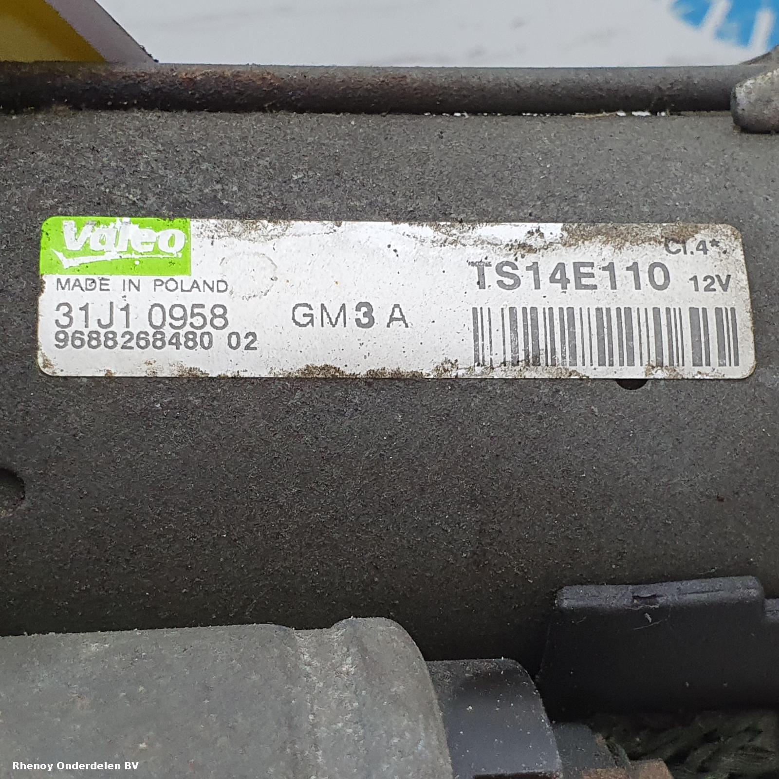 2012 PEUGEOT PARTNER STARTMOTOR View Auto part STARTMOTOR PEUGEOT PARTNER 2012