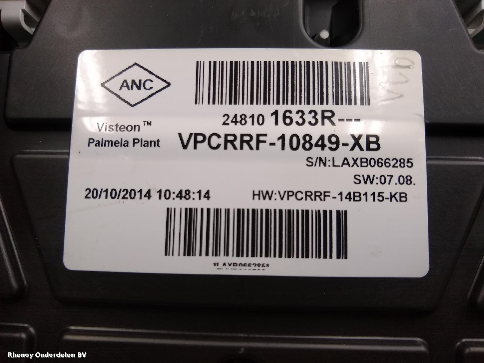 2014 RENAULT CLIO OVERIGE View Auto part OVERIGE RENAULT CLIO 2014