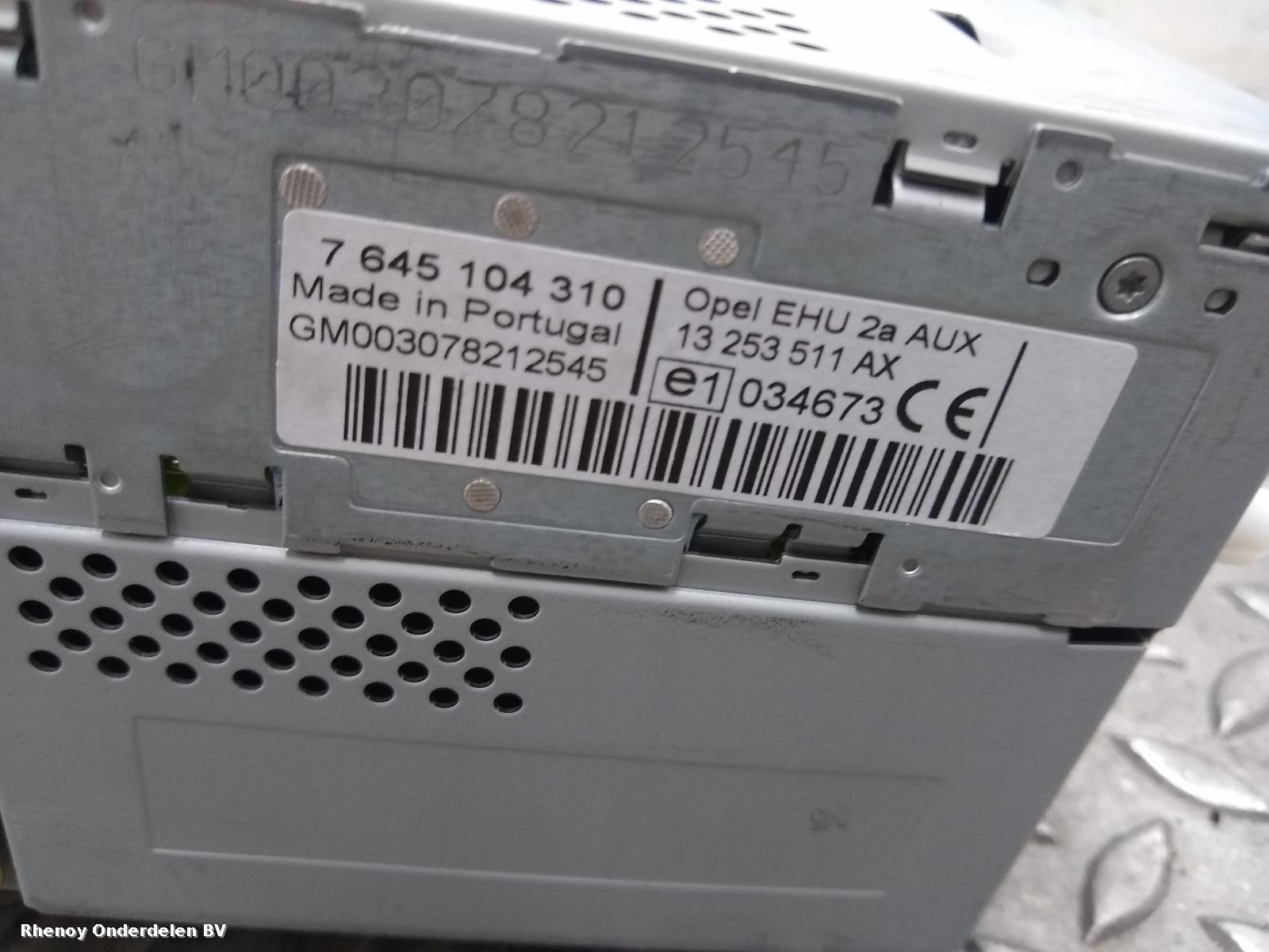 2008 OPEL / VAUXHALL MERIVA RADIO View Auto part RADIO OPEL / VAUXHALL MERIVA 2008