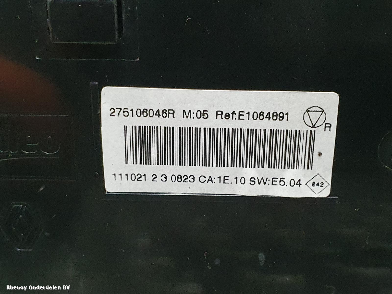 View Auto part KACHEL BEDIENINGSPANEEL RENAULT FLUENCE 2012