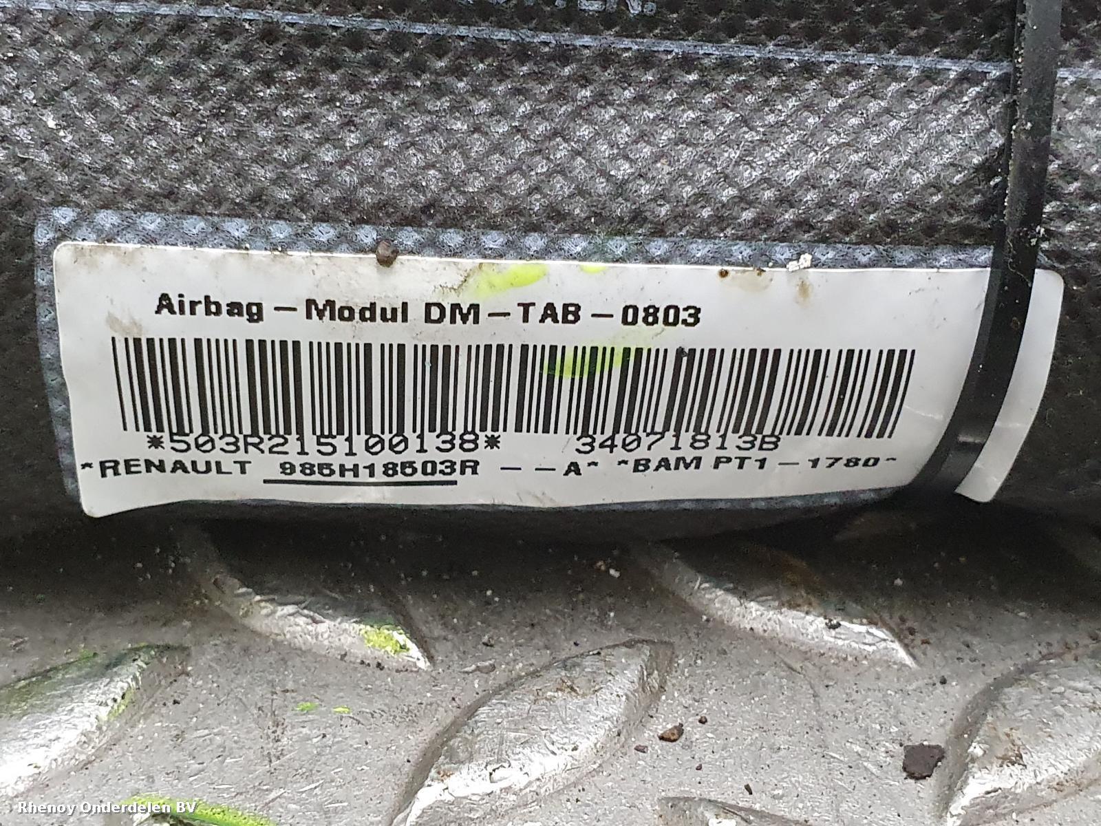 2012 RENAULT FLUENCE AIRBAG RECHTS View Auto part AIRBAG RECHTS RENAULT FLUENCE 2012