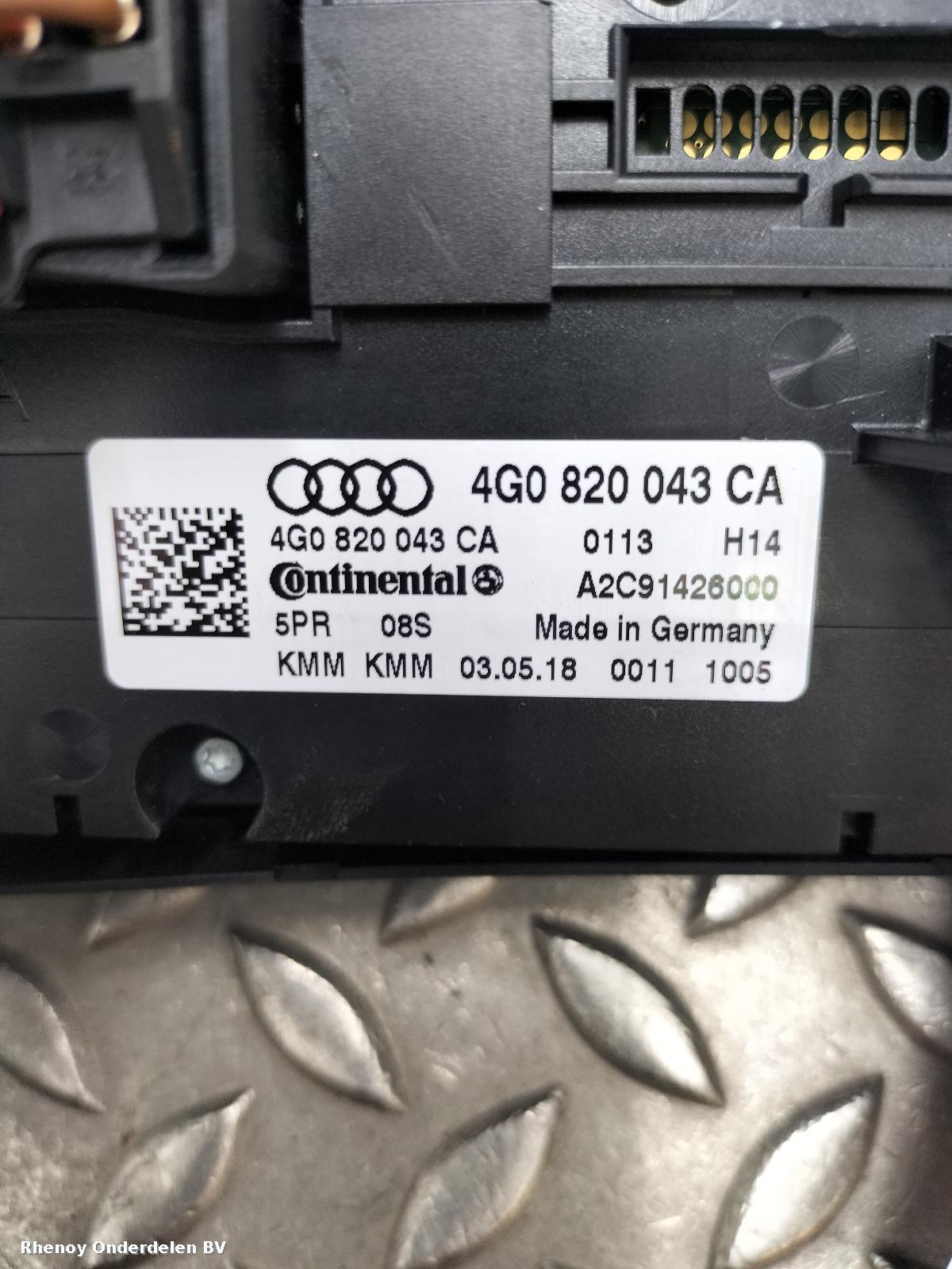 2018 AUDI A6 KACHEL BEDIENINGSPANEEL View Auto part KACHEL BEDIENINGSPANEEL AUDI A6 2018