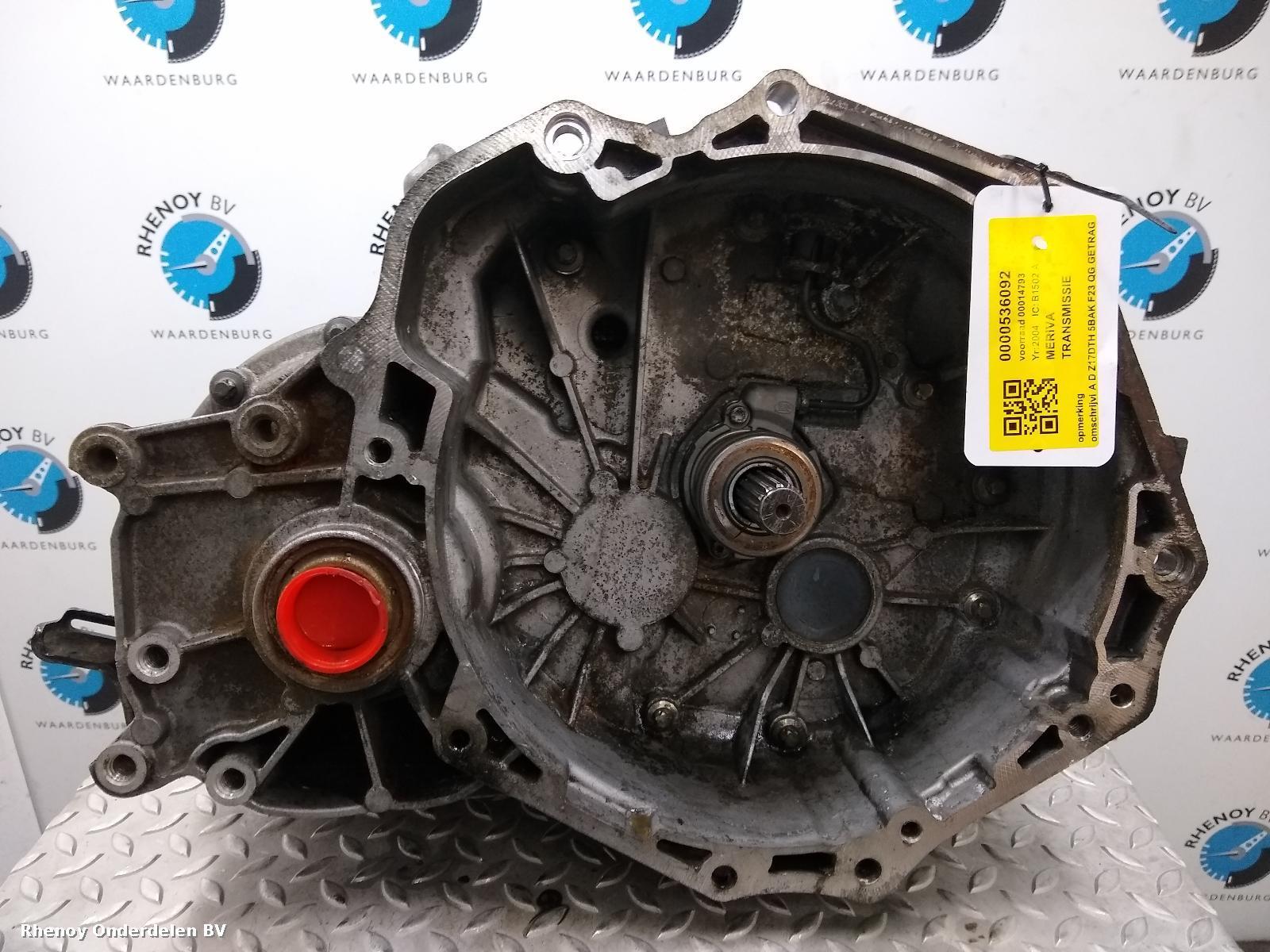 Bekijk Auto-onderdeel TRANSMISSIE / VERSNELLINGSBAK OPEL / VAUXHALL MERIVA 2004