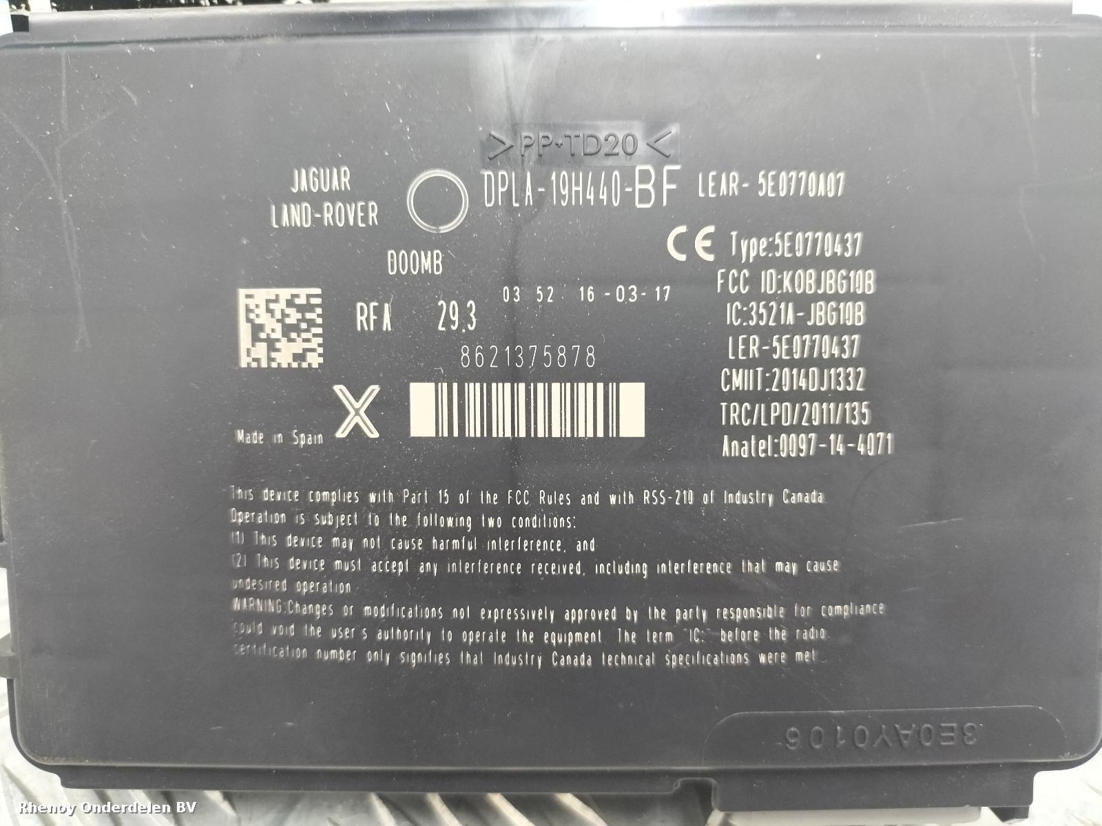 2013 JAGUAR XF OVERIGE View Auto part OVERIGE JAGUAR XF 2013