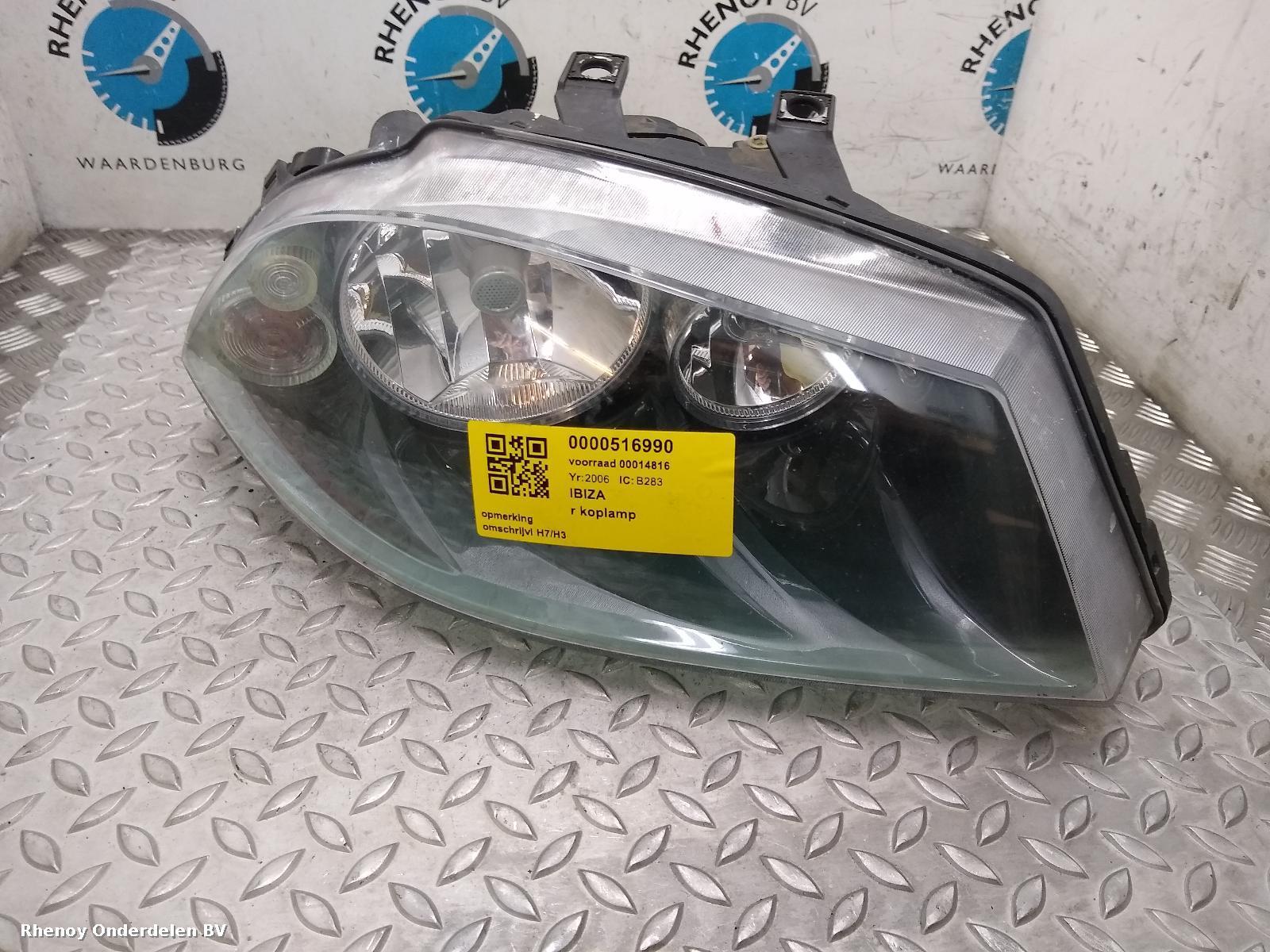 View Auto part R Headlamp SEAT IBIZA 2006
