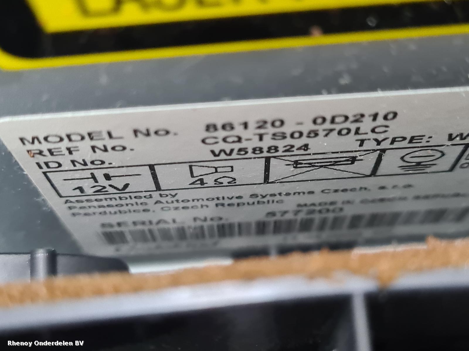 2008 TOYOTA YARIS RADIO View Auto part RADIO TOYOTA YARIS 2008