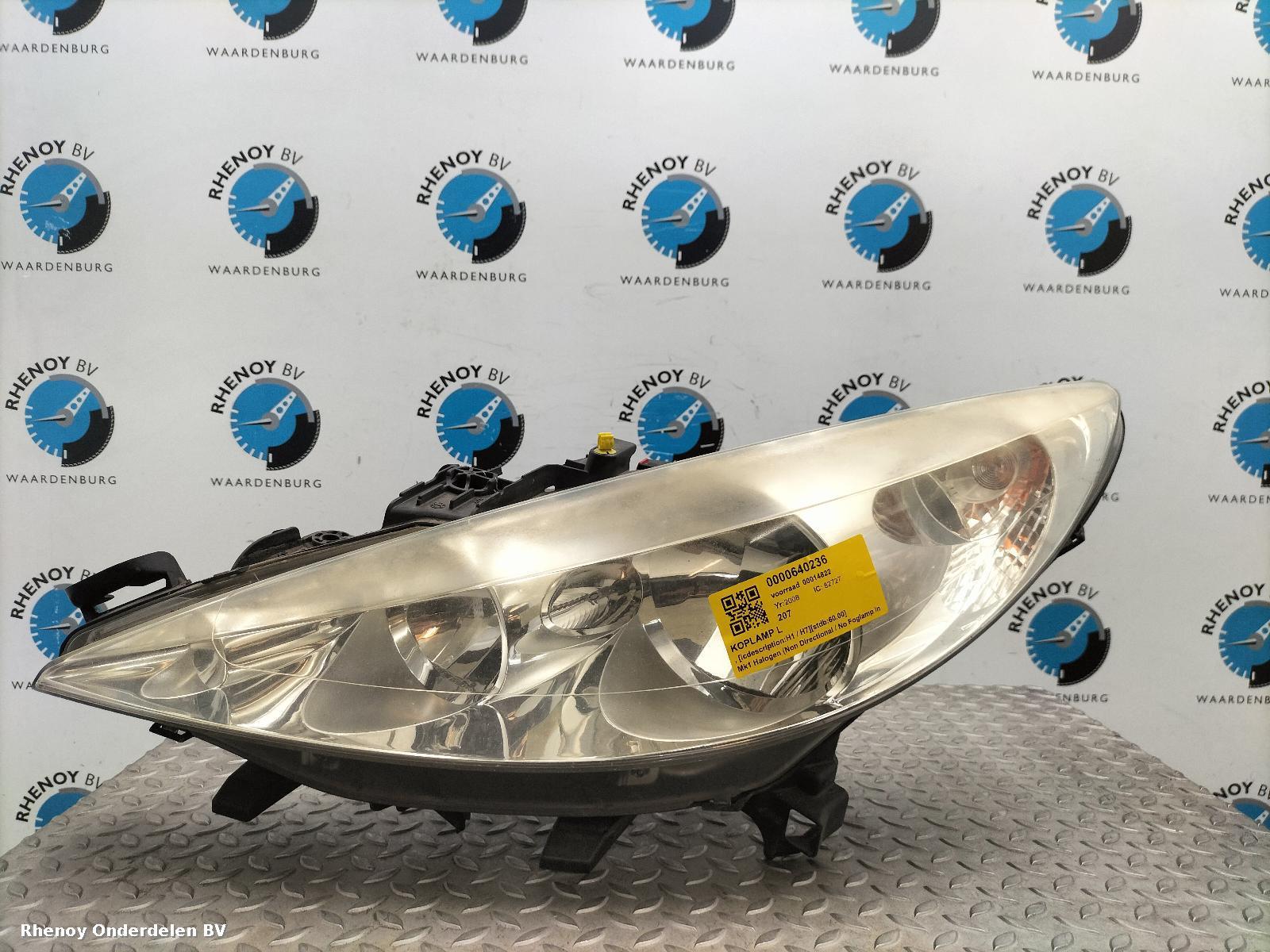 View Auto part L Headlamp PEUGEOT 207 2008
