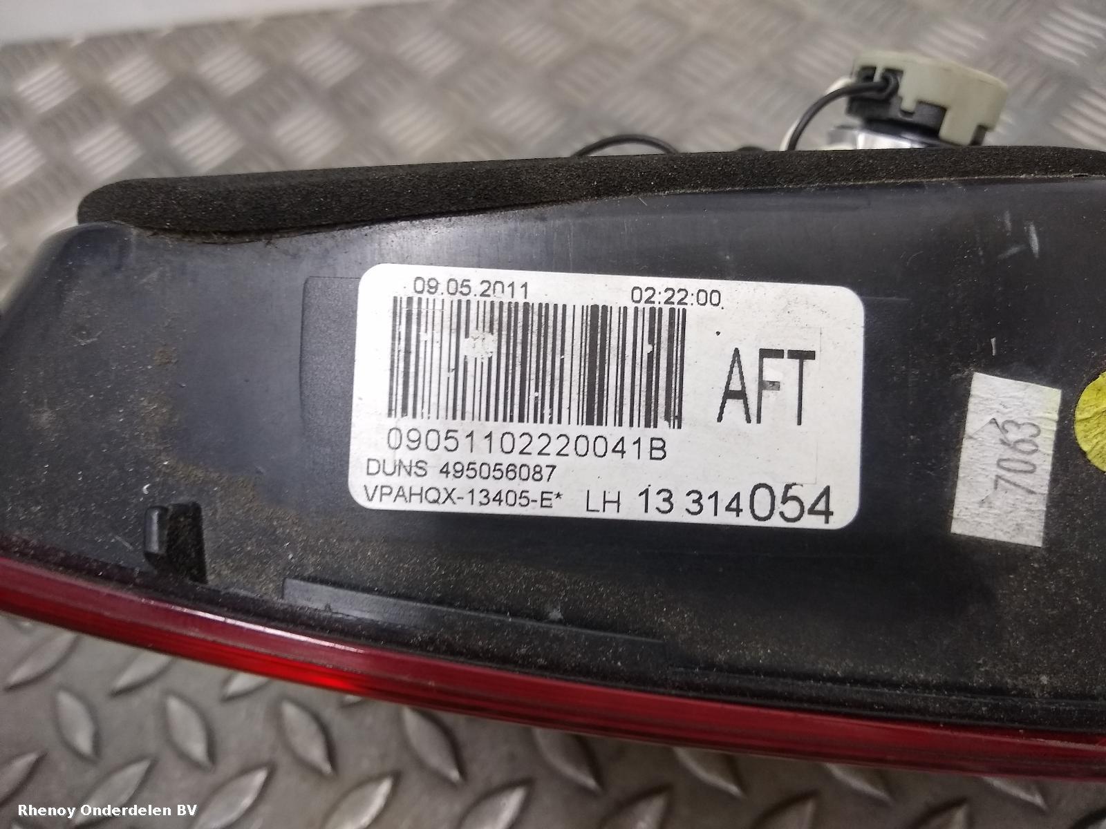 2011 OPEL / VAUXHALL ASTRA ACHTERLICHT L View Auto part ACHTERLICHT L OPEL / VAUXHALL ASTRA 2011