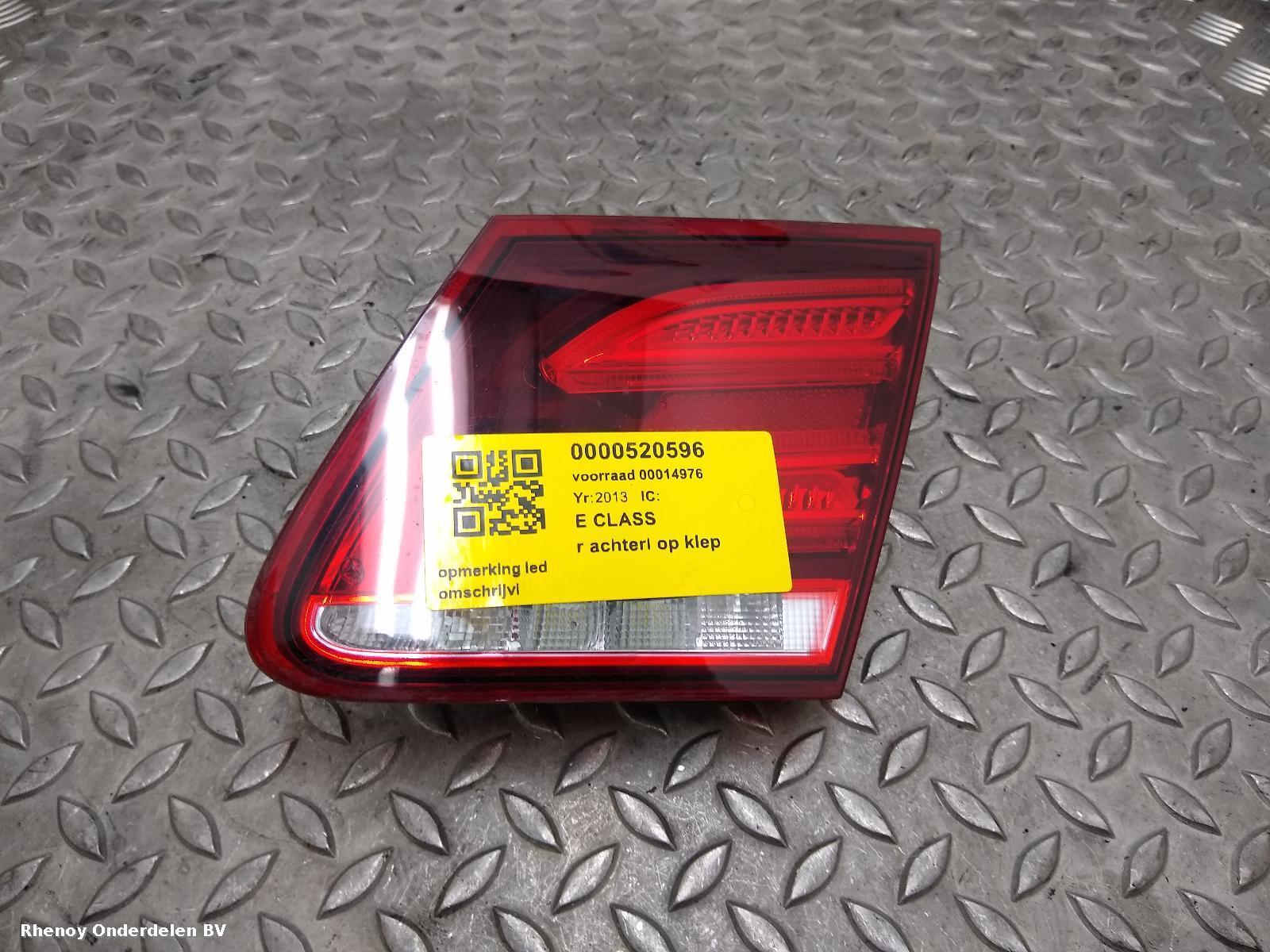 View Auto part R Taillight MERCEDES E CLASS 2013