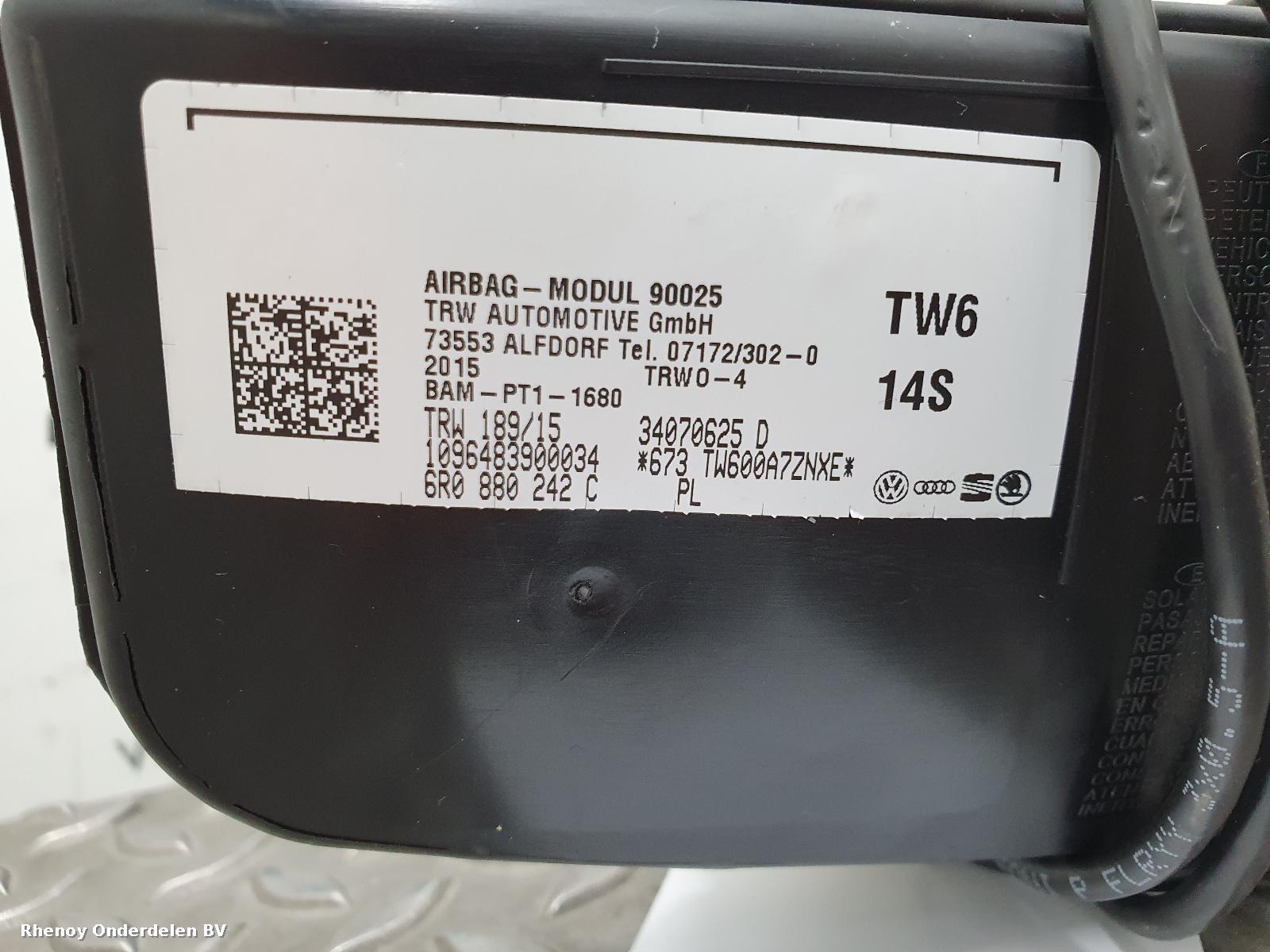 View Auto part AIRBAG RECHTS SEAT IBIZA 2015