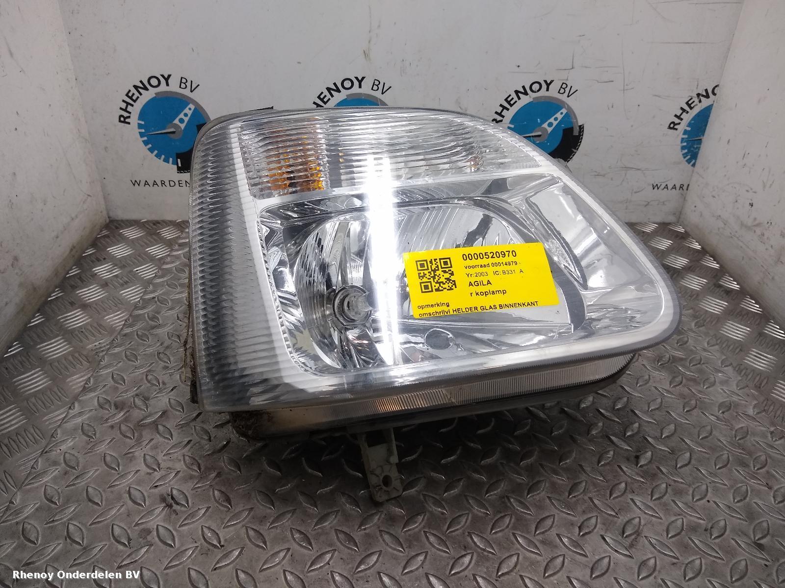 View Auto part R Headlamp VAUXHALL / OPEL AGILA 2003