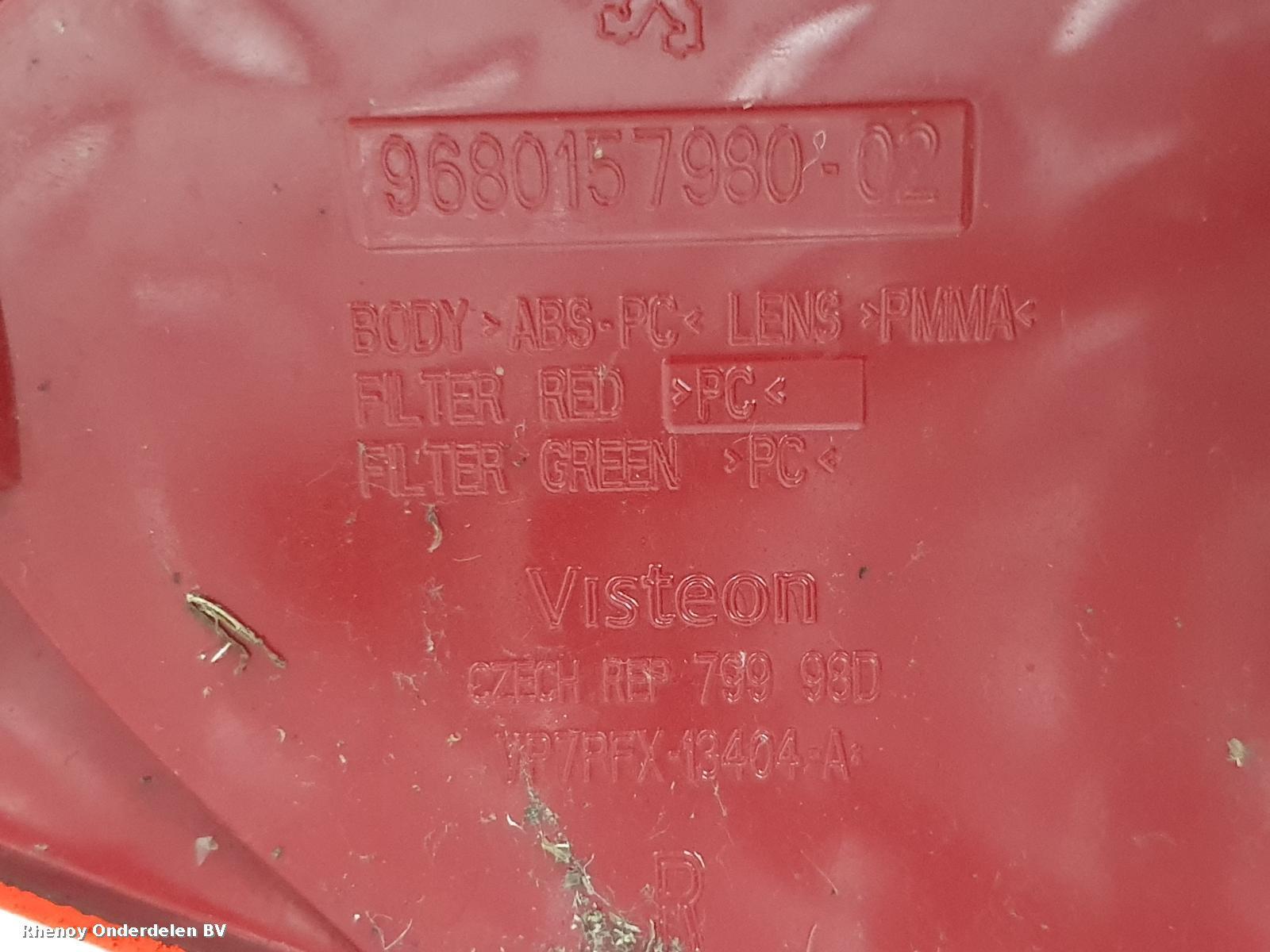 2010 PEUGEOT 207 ACHTERLICHT R View Auto part ACHTERLICHT R PEUGEOT 207 2010
