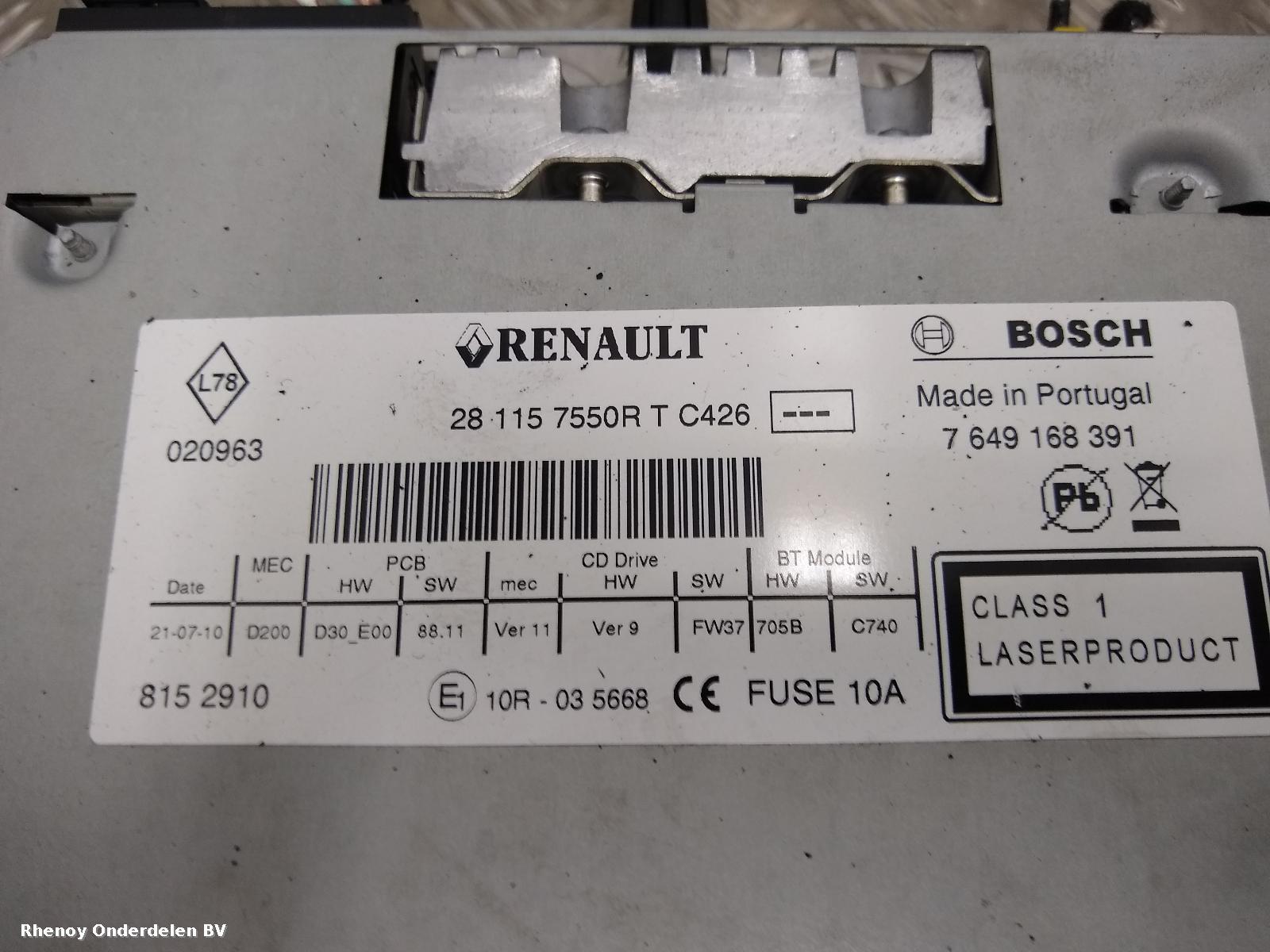 2010 RENAULT MEGANE NAVIGATIE View Auto part NAVIGATIE RENAULT MEGANE 2010
