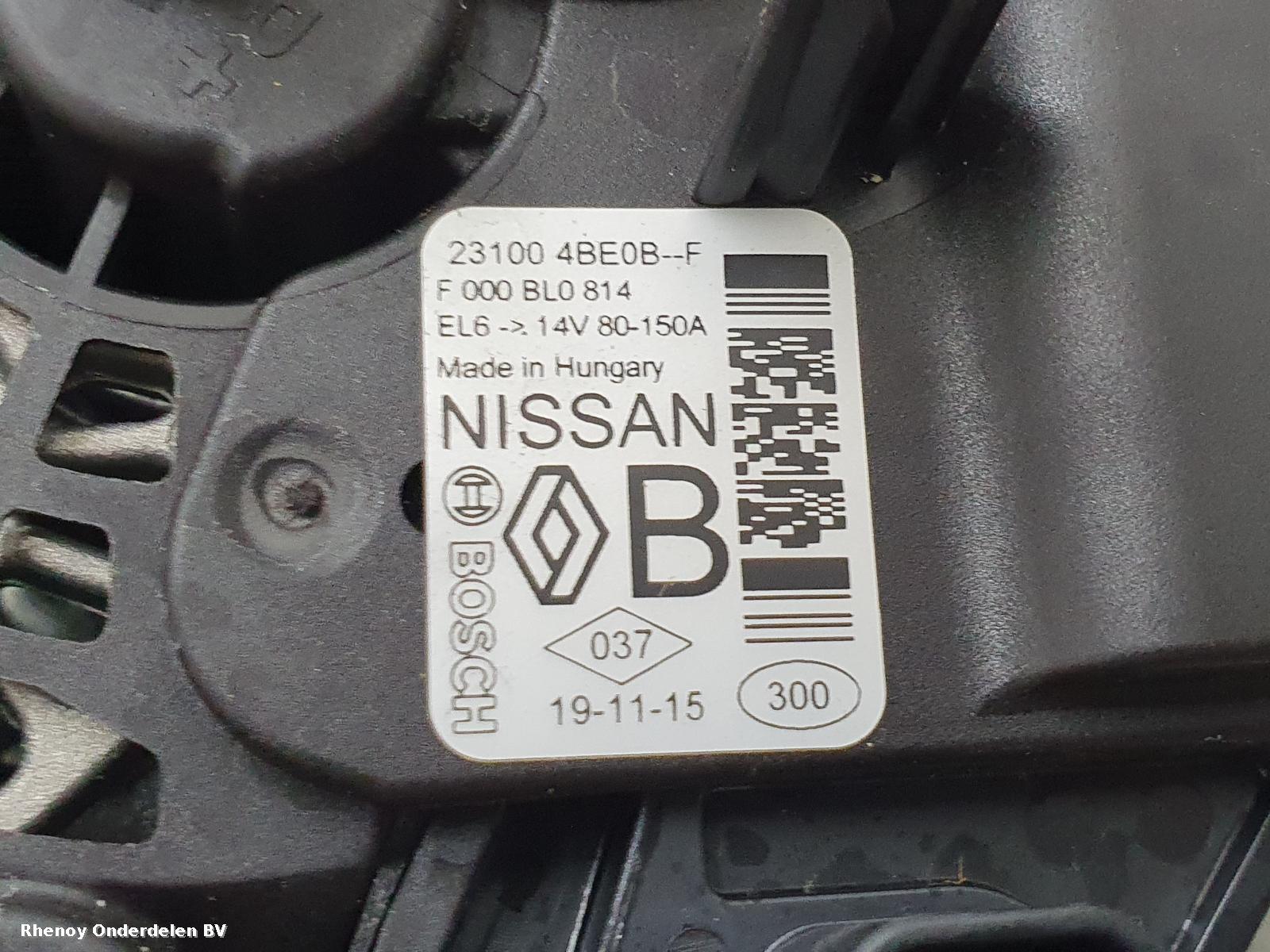 2020 RENAULT MEGANE DYNAMO View Auto part DYNAMO RENAULT MEGANE 2020