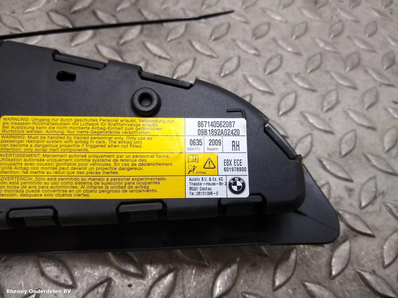View Auto part AIRBAG RECHTS BMW 1 SERIES 2009