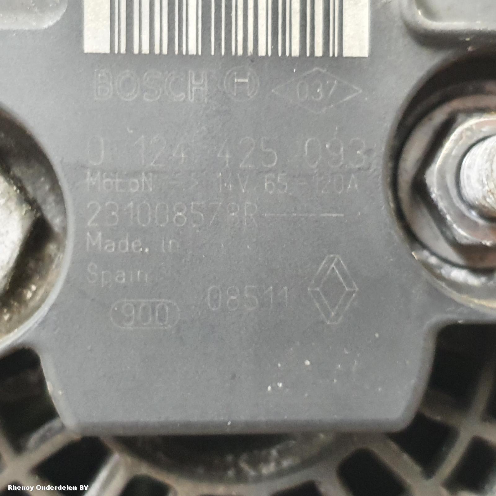 2011 RENAULT CLIO DYNAMO View Auto part DYNAMO RENAULT CLIO 2011