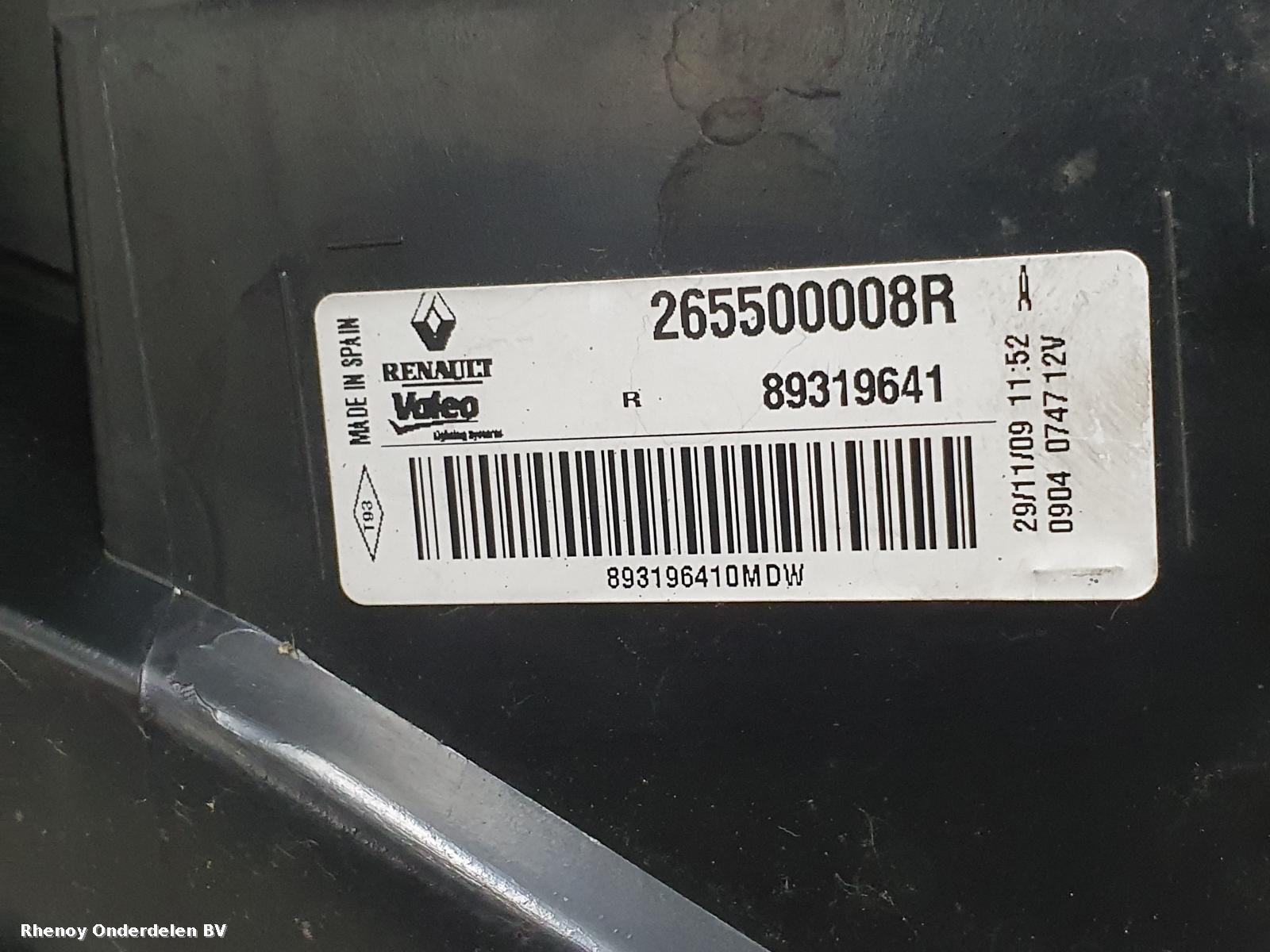 View Auto part ACHTERLICHT R RENAULT MEGANE 2010