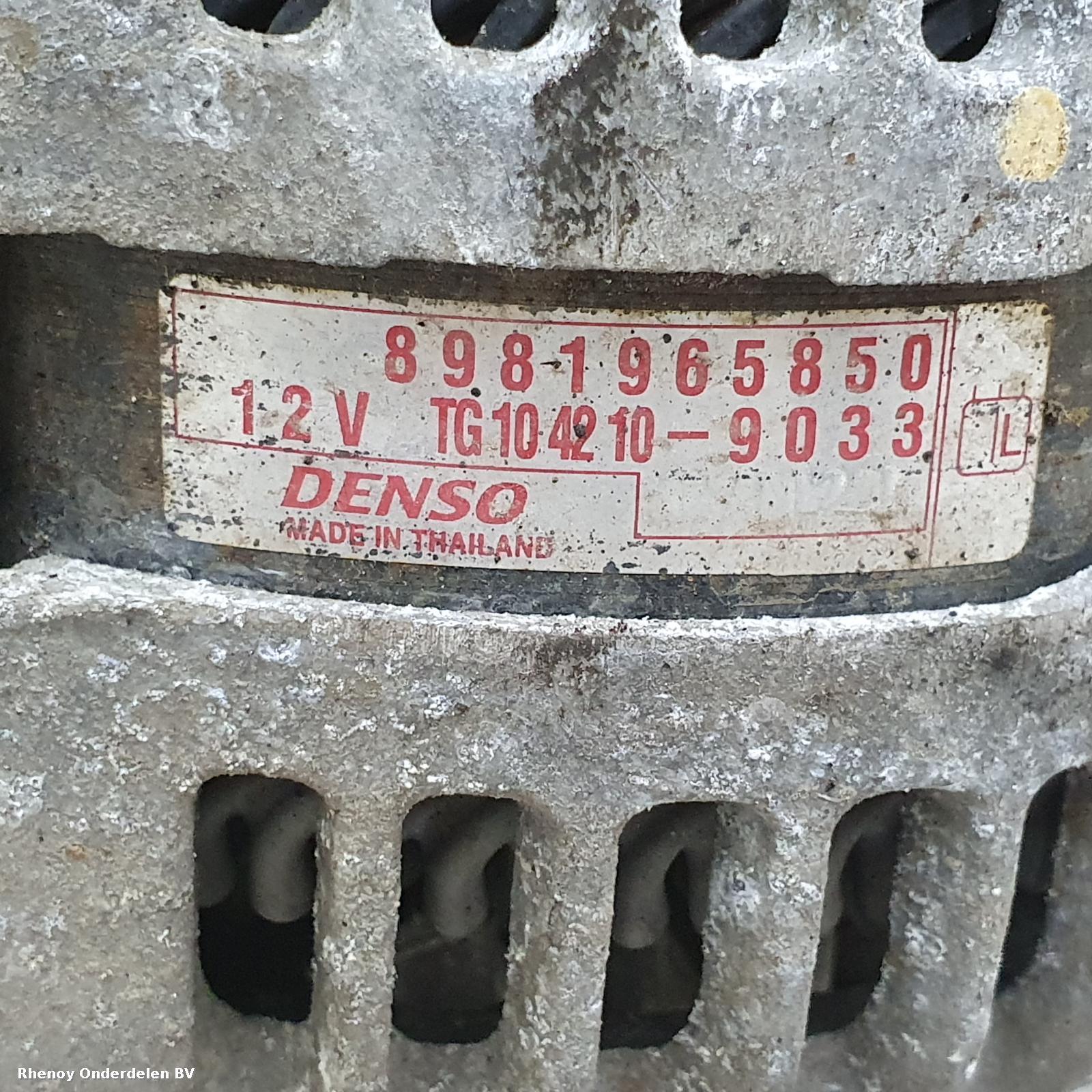 2012 ISUZU D-MAX DYNAMO View Auto part DYNAMO ISUZU D-MAX 2012