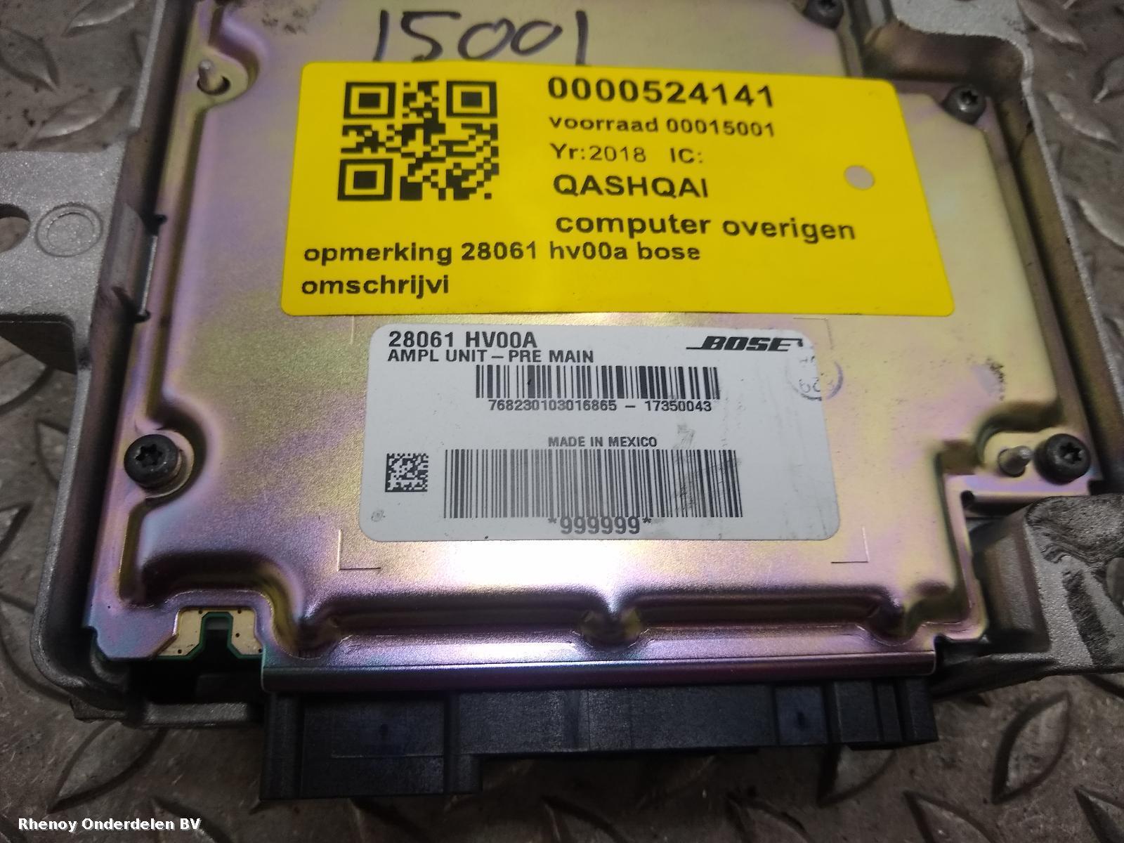 View Auto part VERSTERKER UNIT AUDIO NISSAN QASHQAI 2018