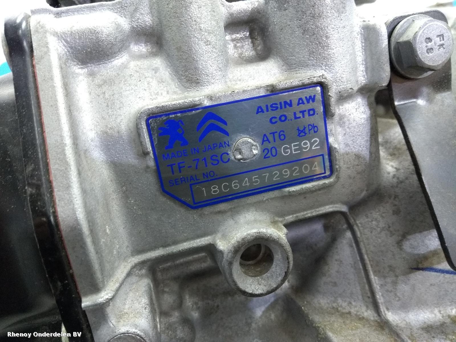 View Auto part TRANSMISSIE / VERSNELLINGSBAK CITROEN C3 2018