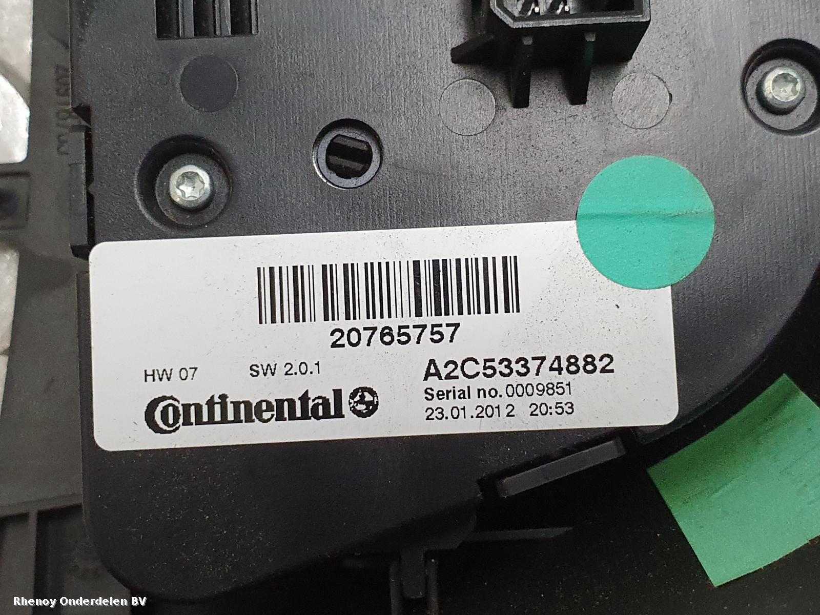 View Auto part KACHEL BEDIENINGSPANEEL OPEL / VAUXHALL ZAFIRA 2012