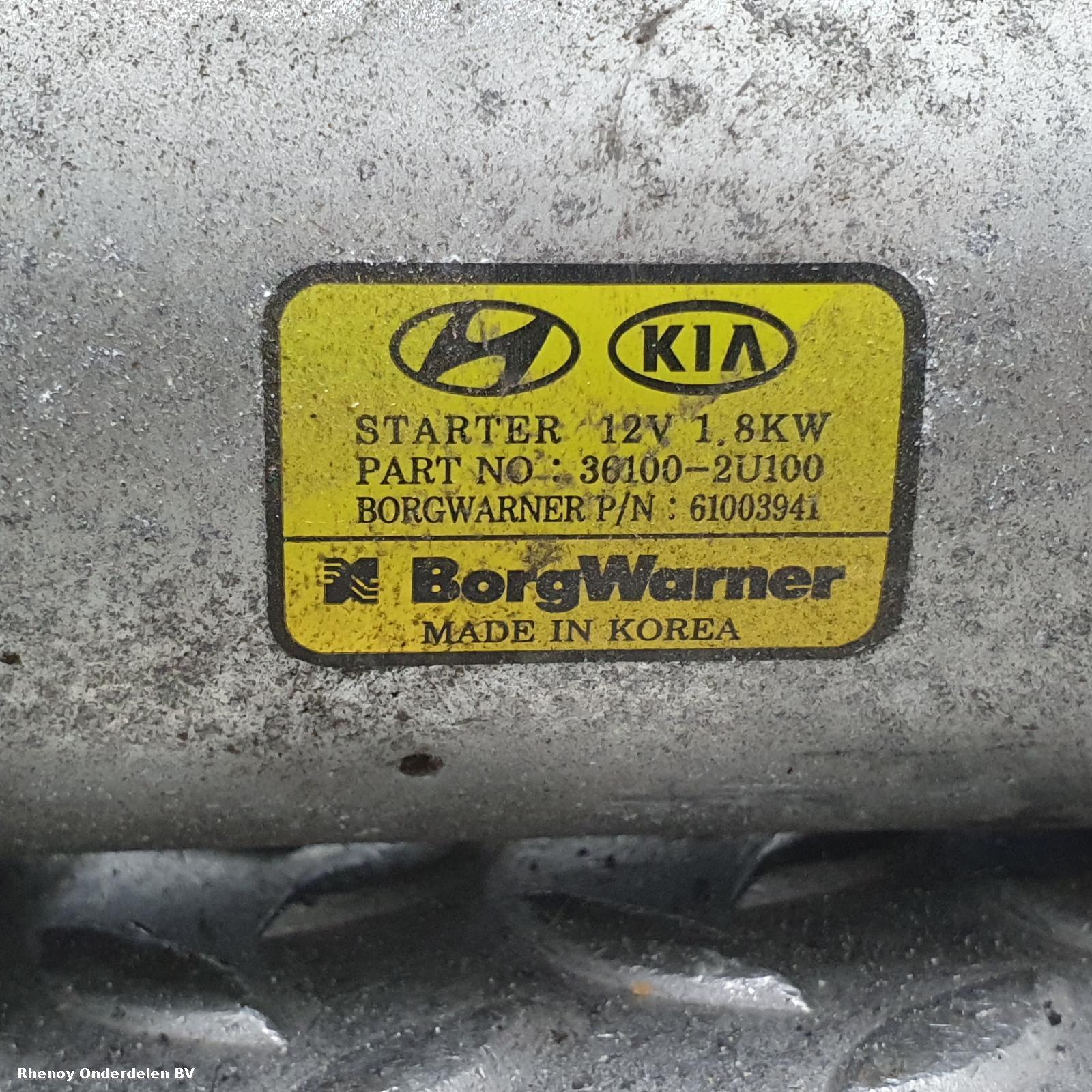 View Auto part STARTMOTOR KIA SPORTAGE 2019