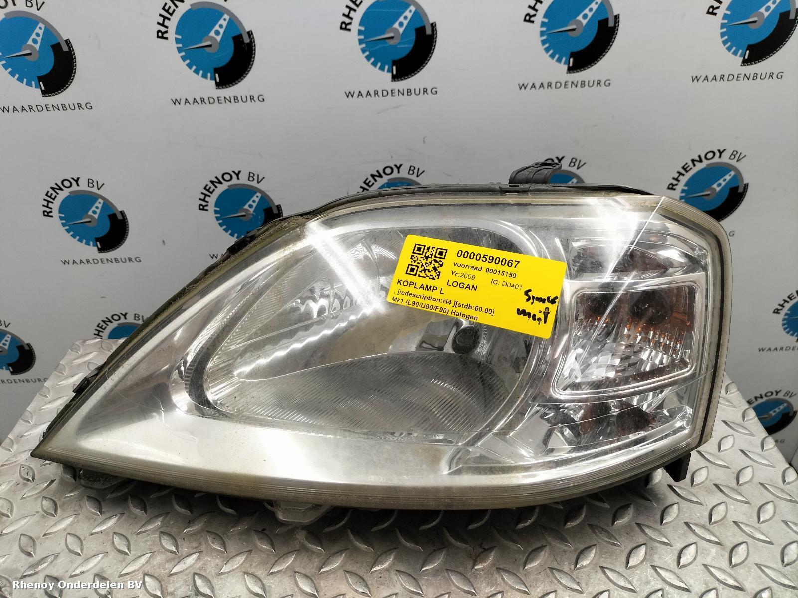 View Auto part L Headlamp DACIA LOGAN 2009