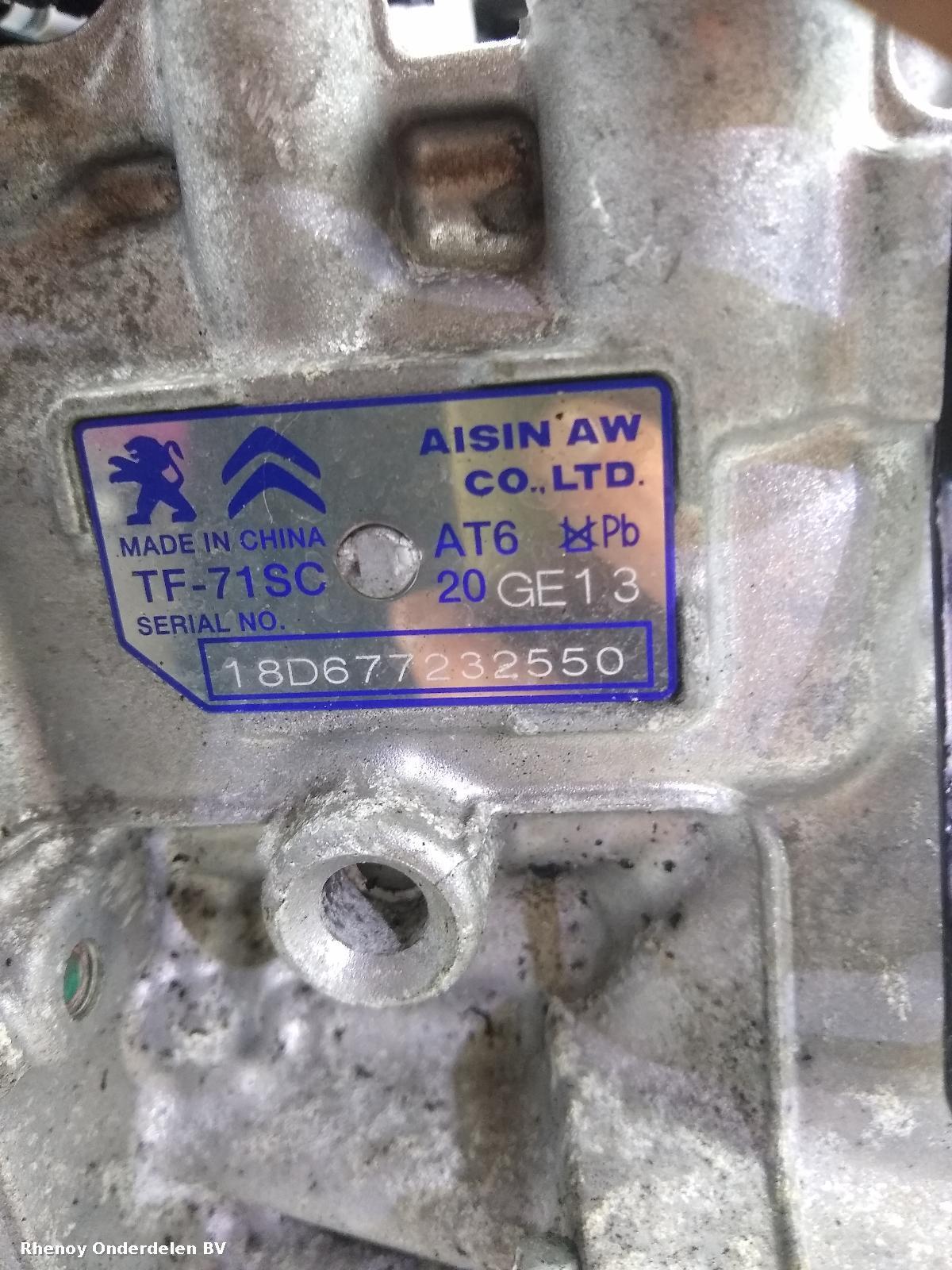 View Auto part TRANSMISSIE / VERSNELLINGSBAK PEUGEOT 2008 2018