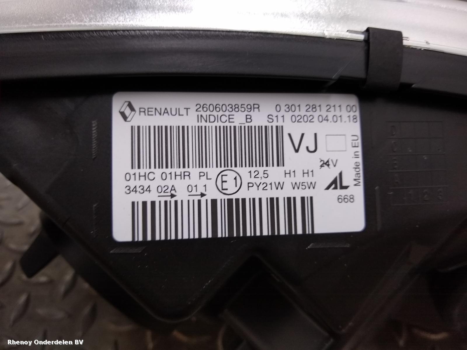 2018 RENAULT CAPTUR KOPLAMP L View Auto part KOPLAMP L RENAULT CAPTUR 2018