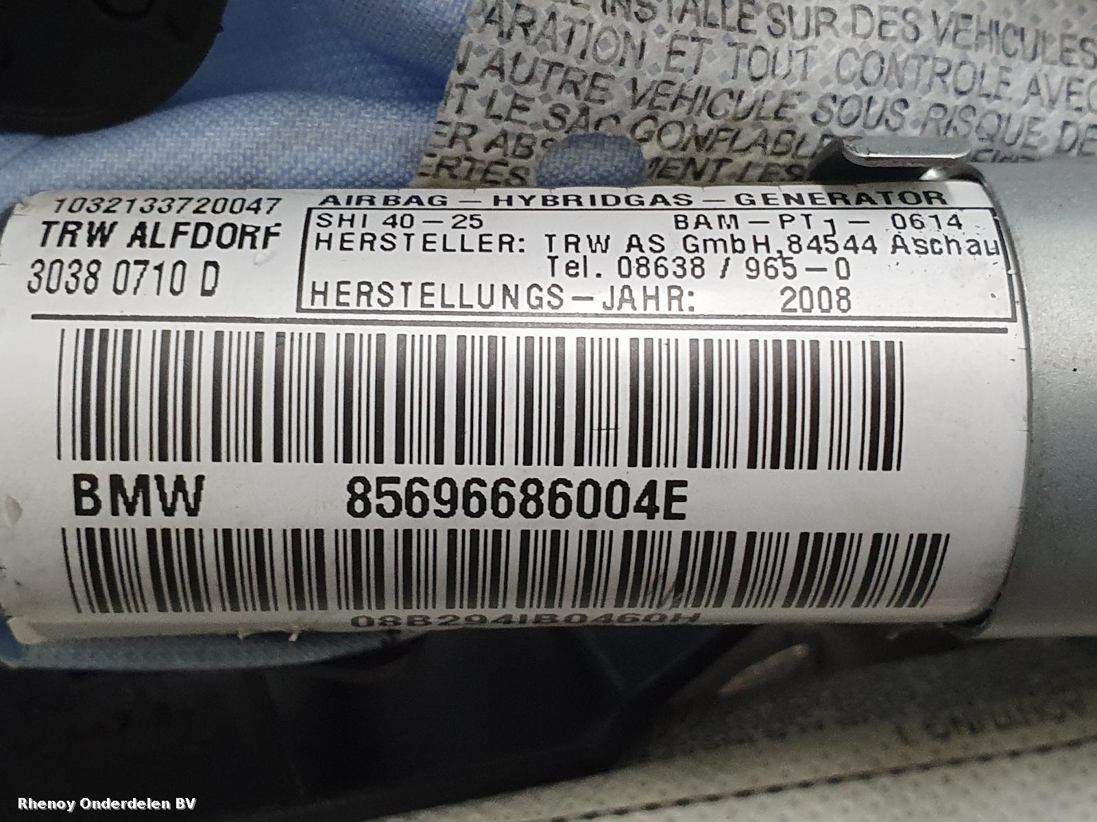 View Auto part R Air Bag BMW 3 SERIES 2008