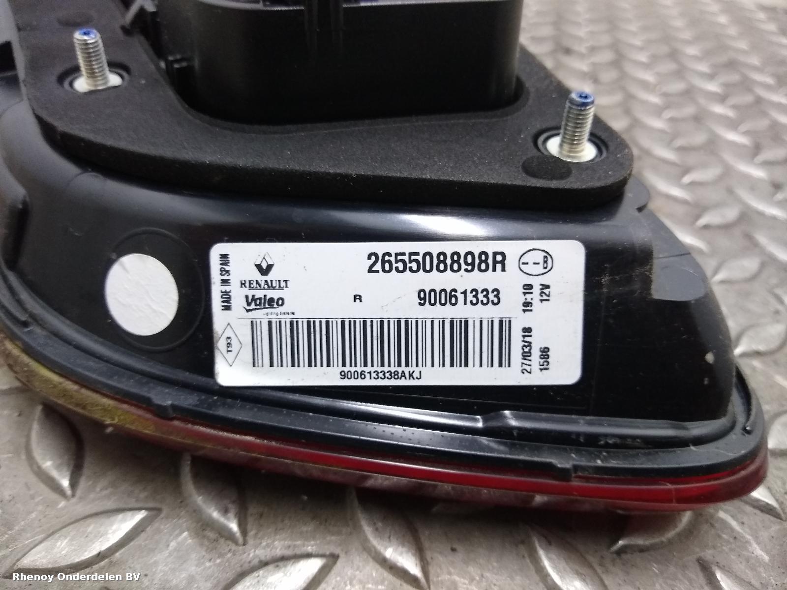 2018 RENAULT KADJAR ACHTERLICHT L View Auto part ACHTERLICHT L RENAULT KADJAR 2018