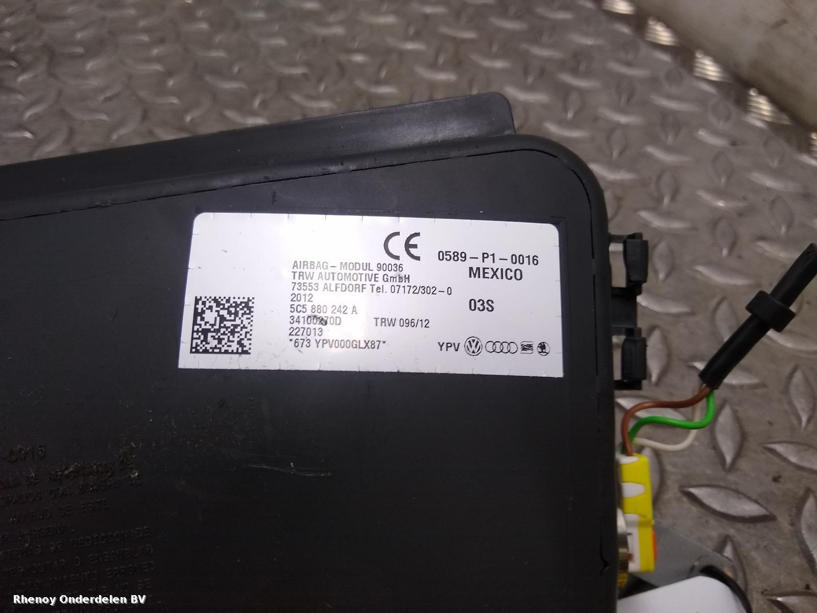 2013 VOLKSWAGEN BEETLE AIRBAG RECHTS View Auto part AIRBAG RECHTS VOLKSWAGEN BEETLE 2013