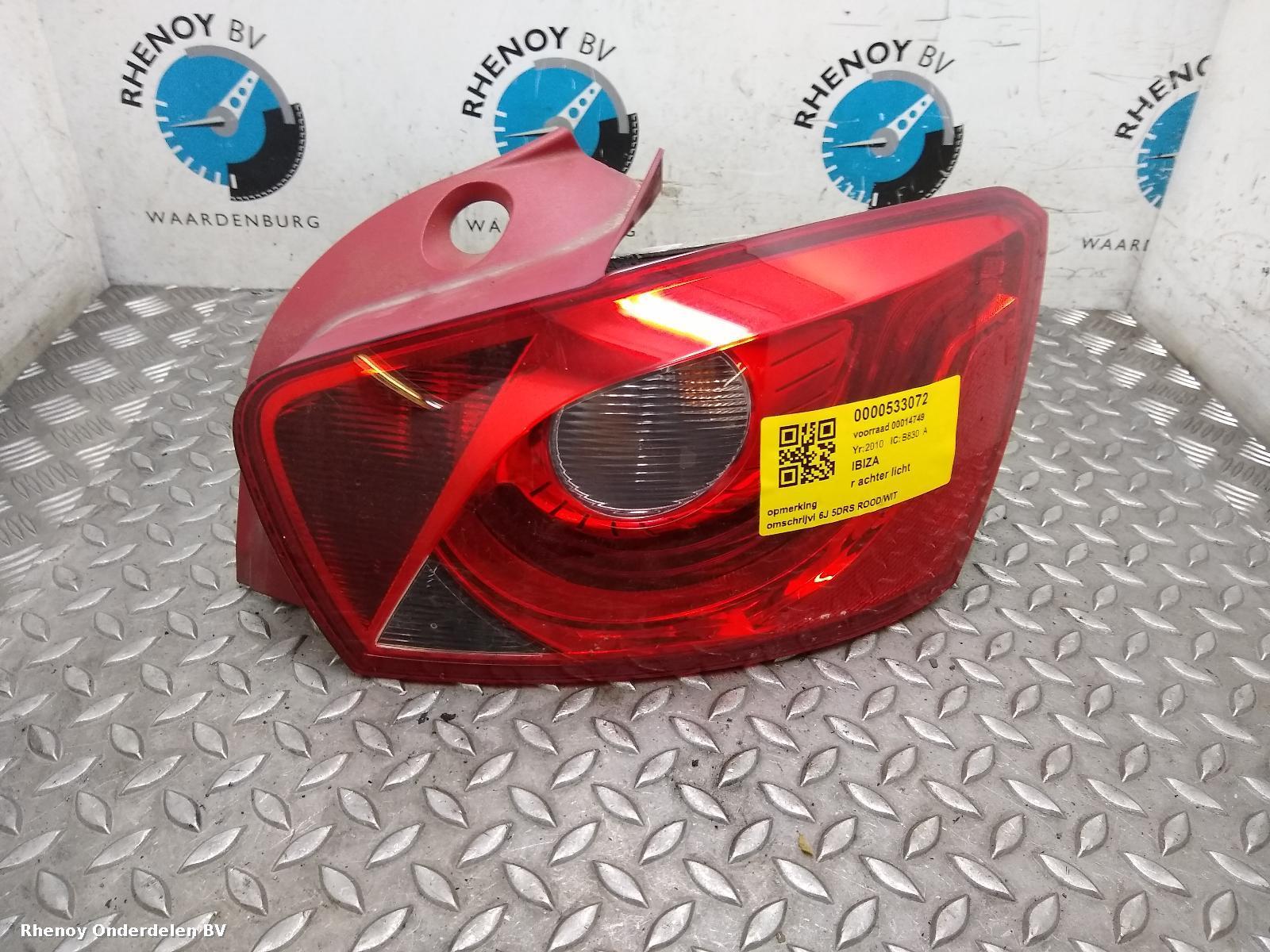 Bekijk Auto-onderdeel ACHTERLICHT R SEAT IBIZA 2010