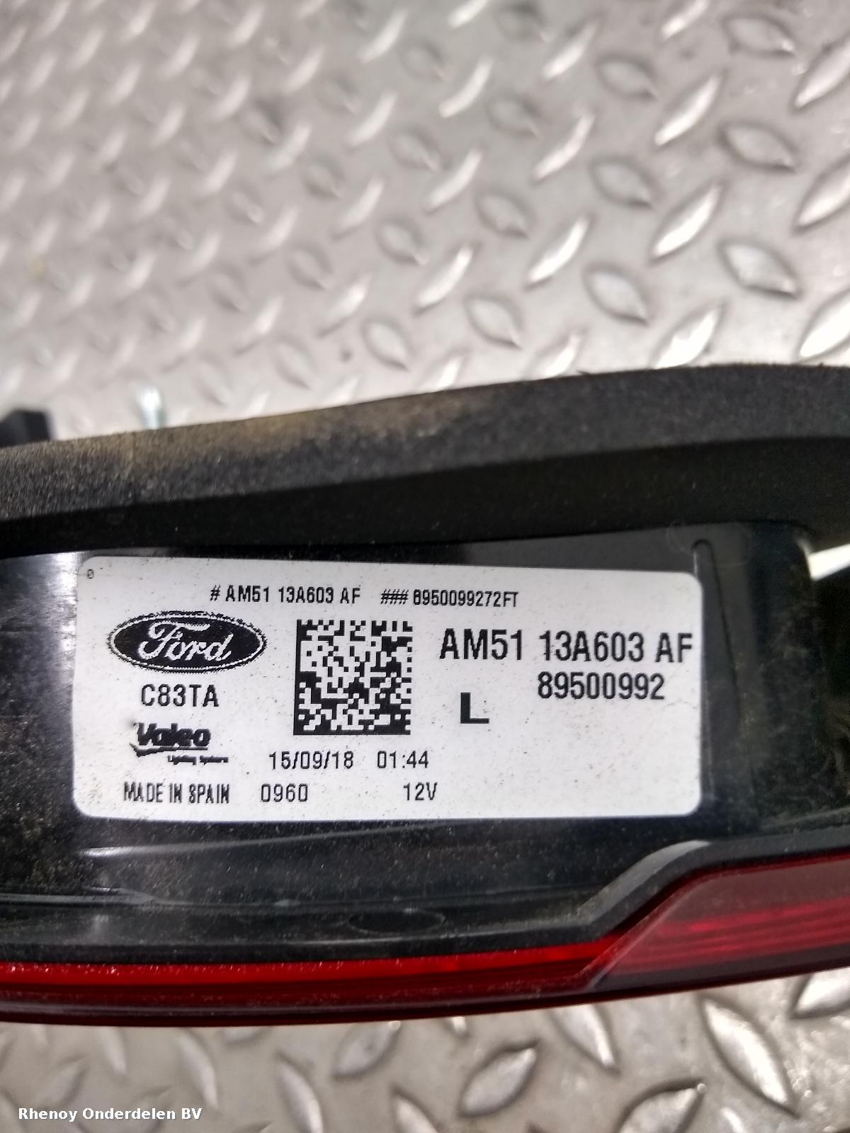 2018 FORD FOCUS C MAX ACHTERLICHT L View Auto part ACHTERLICHT L FORD FOCUS C MAX 2018