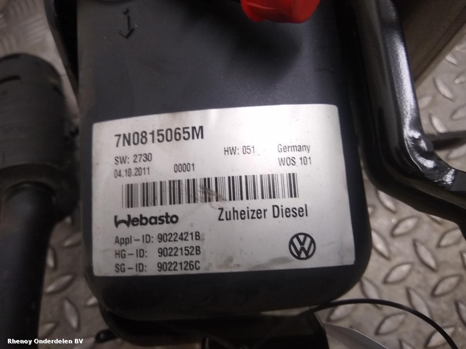 2013 VOLKSWAGEN SHARAN Fuel Burning Heater View Auto part Fuel Burning Heater VOLKSWAGEN SHARAN 2013