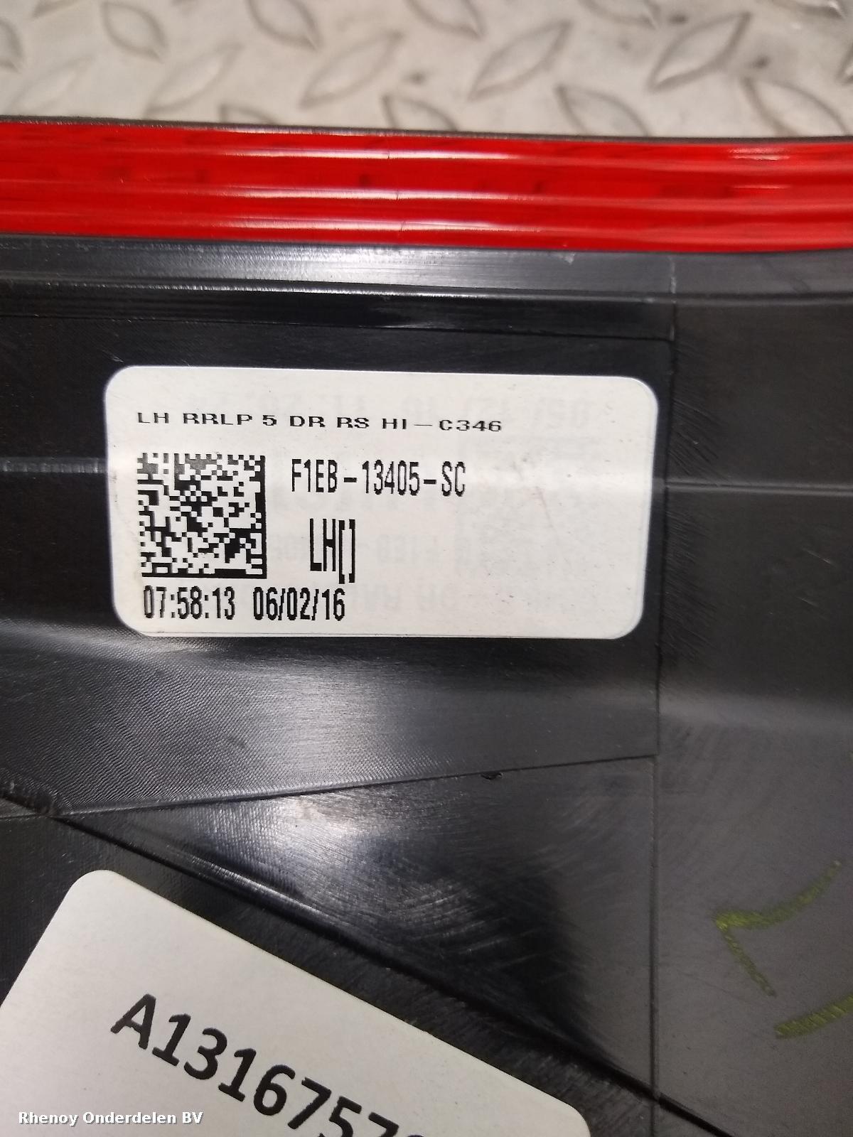 2015 FORD FOCUS ACHTERLICHT L View Auto part ACHTERLICHT L FORD FOCUS 2015