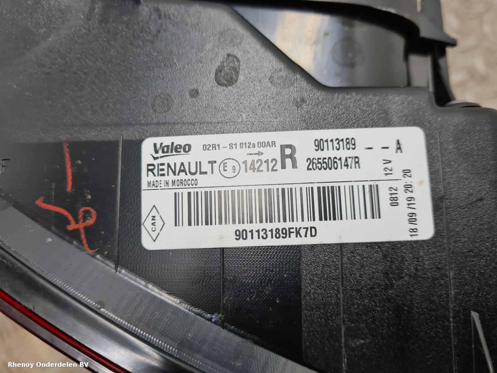 View Auto part ACHTERLICHT R DACIA SANDERO STEPWAY 2019