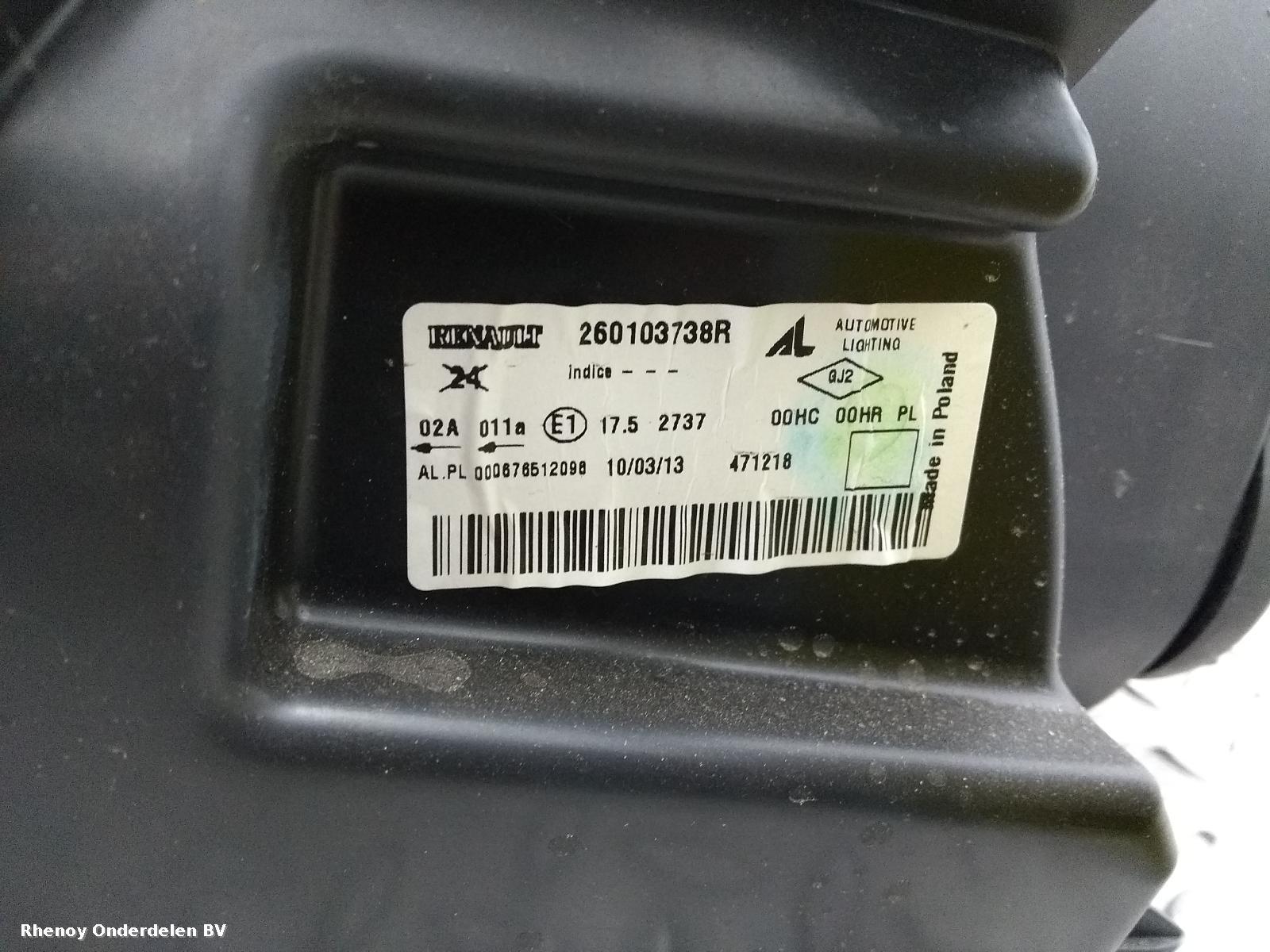 View Auto part KOPLAMP R DACIA DUSTER 2013