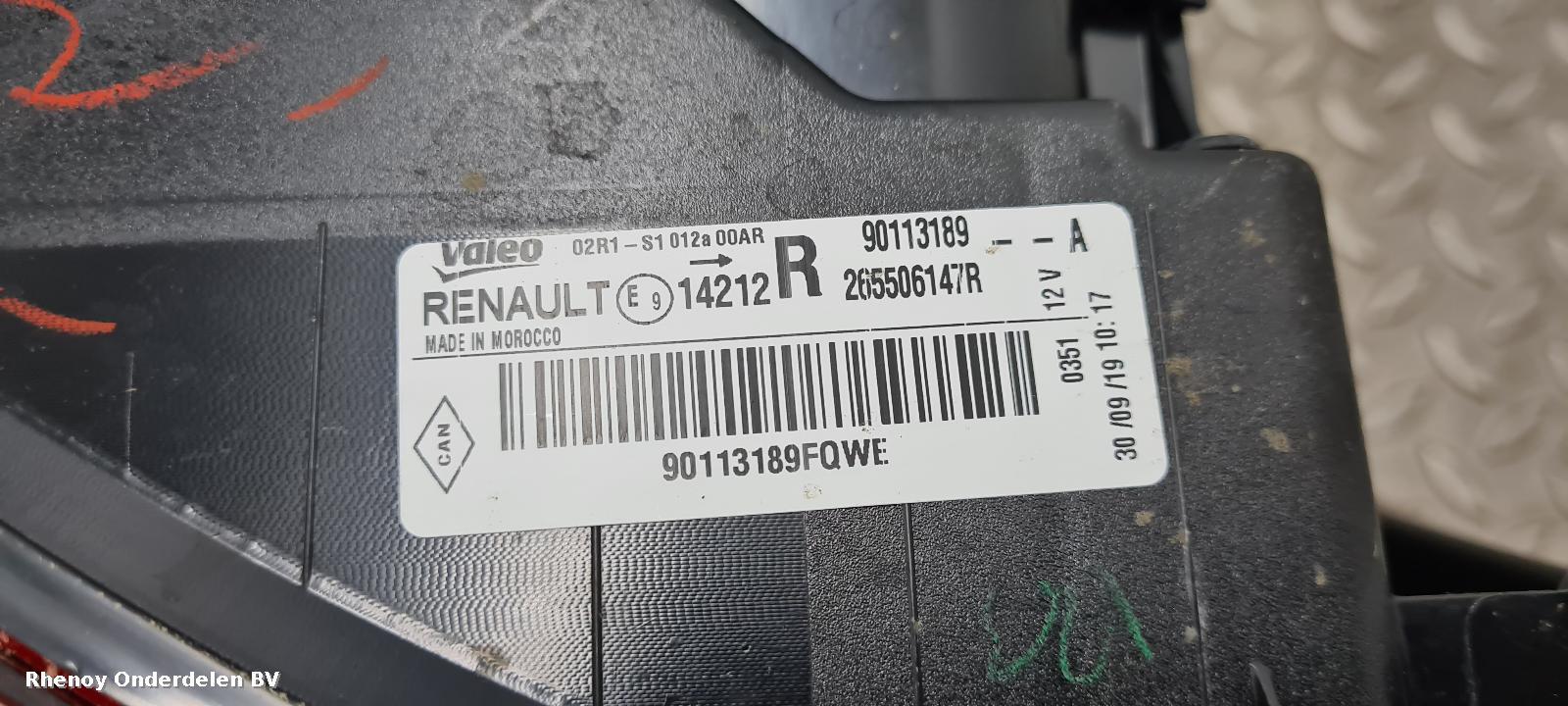 2019 DACIA SANDERO STEPWAY ACHTERLICHT R View Auto part ACHTERLICHT R DACIA SANDERO STEPWAY 2019