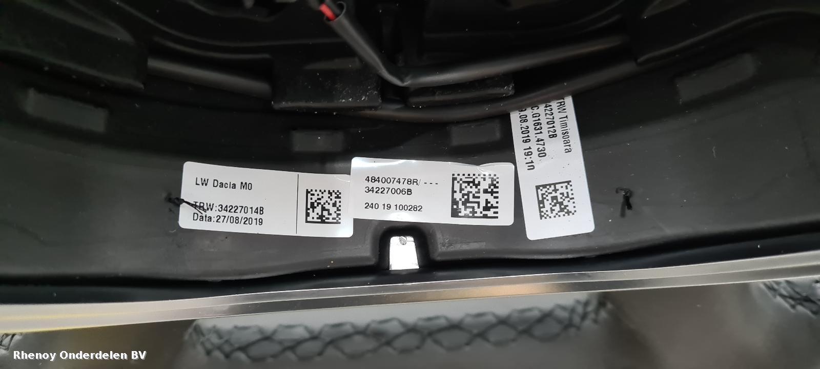 2019 DACIA SANDERO STEPWAY STUURWIEL View Auto part STUURWIEL DACIA SANDERO STEPWAY 2019