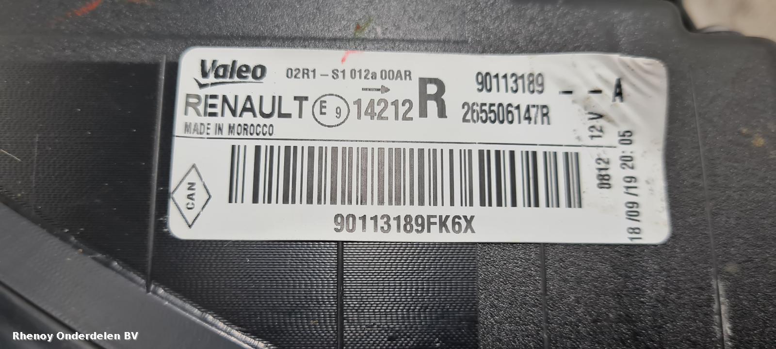 2019 DACIA SANDERO STEPWAY ACHTERLICHT R View Auto part ACHTERLICHT R DACIA SANDERO STEPWAY 2019