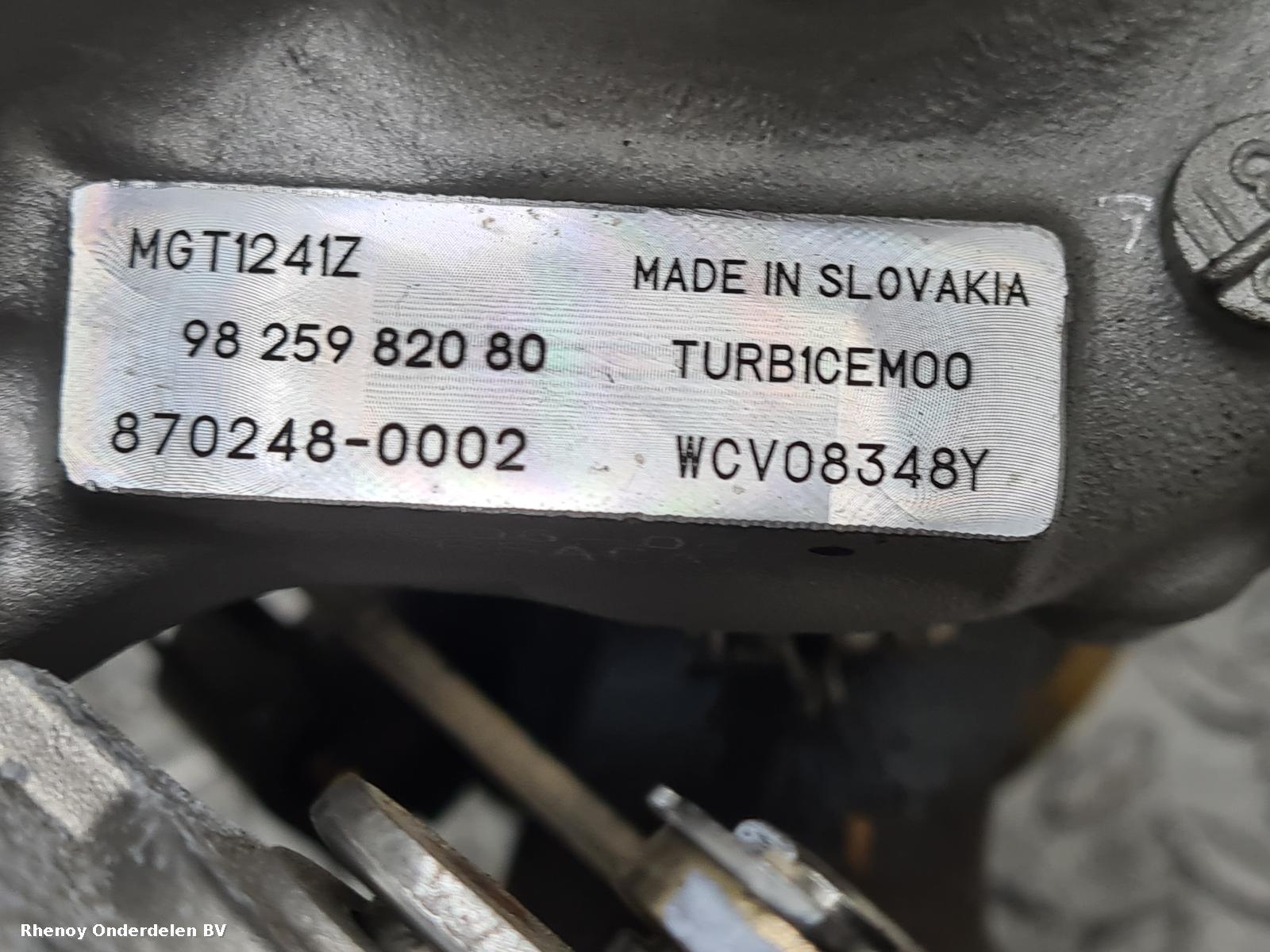 View Auto part TURBO CITROEN C3 2019